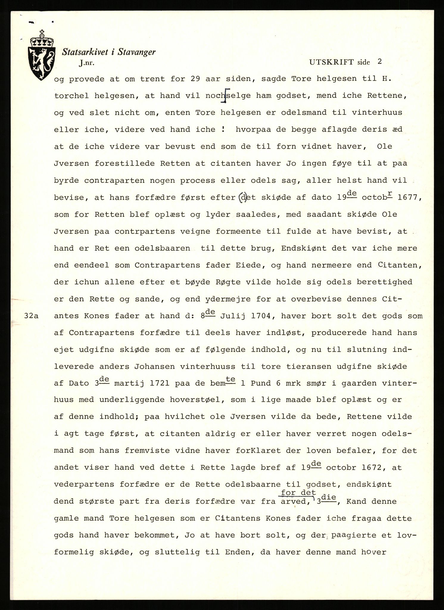 Statsarkivet i Stavanger, AV/SAST-A-101971/03/Y/Yj/L0094: Avskrifter sortert etter gårdsnavn: Vetrhus - Vik i Nerstrand, 1750-1930, p. 41
