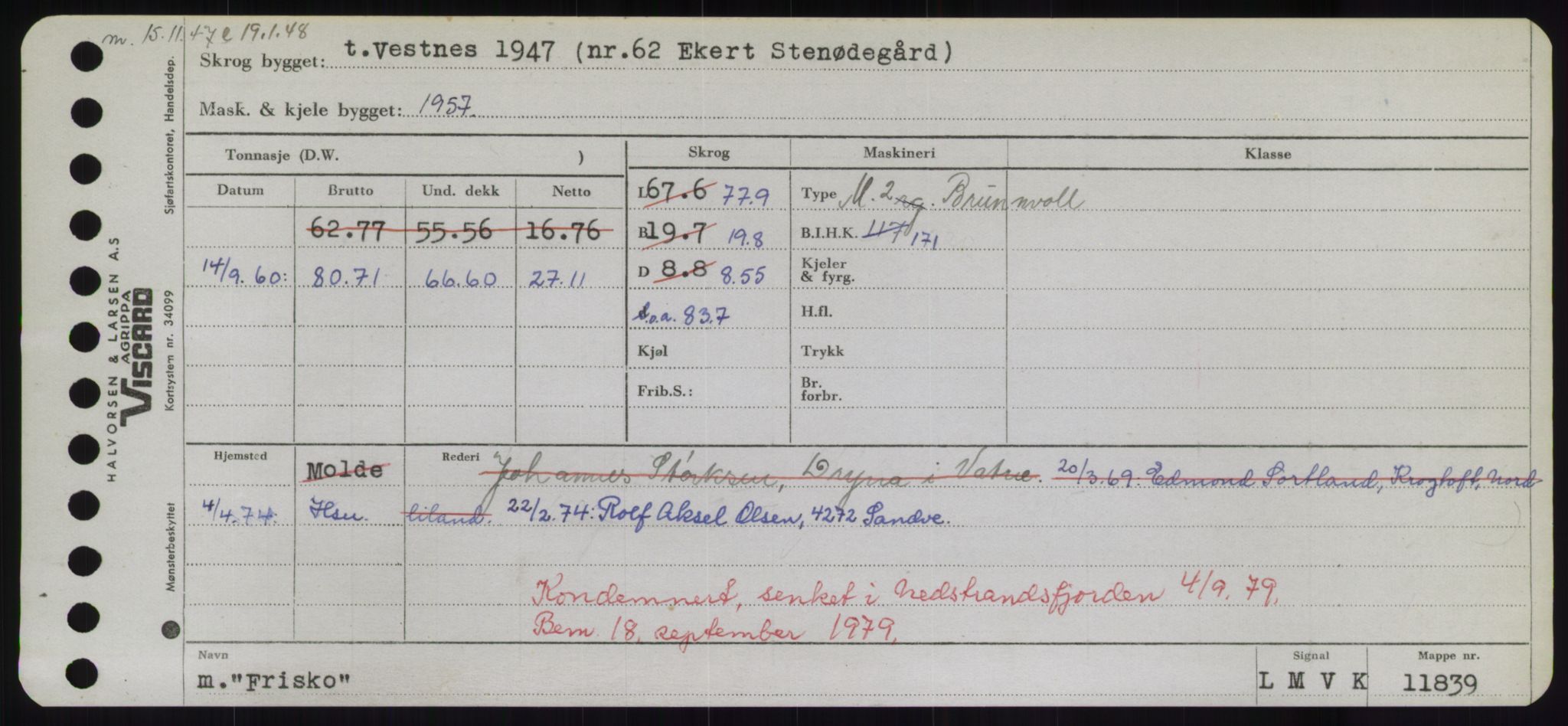 Sjøfartsdirektoratet med forløpere, Skipsmålingen, RA/S-1627/H/Hd/L0011: Fartøy, Fla-Får, p. 477