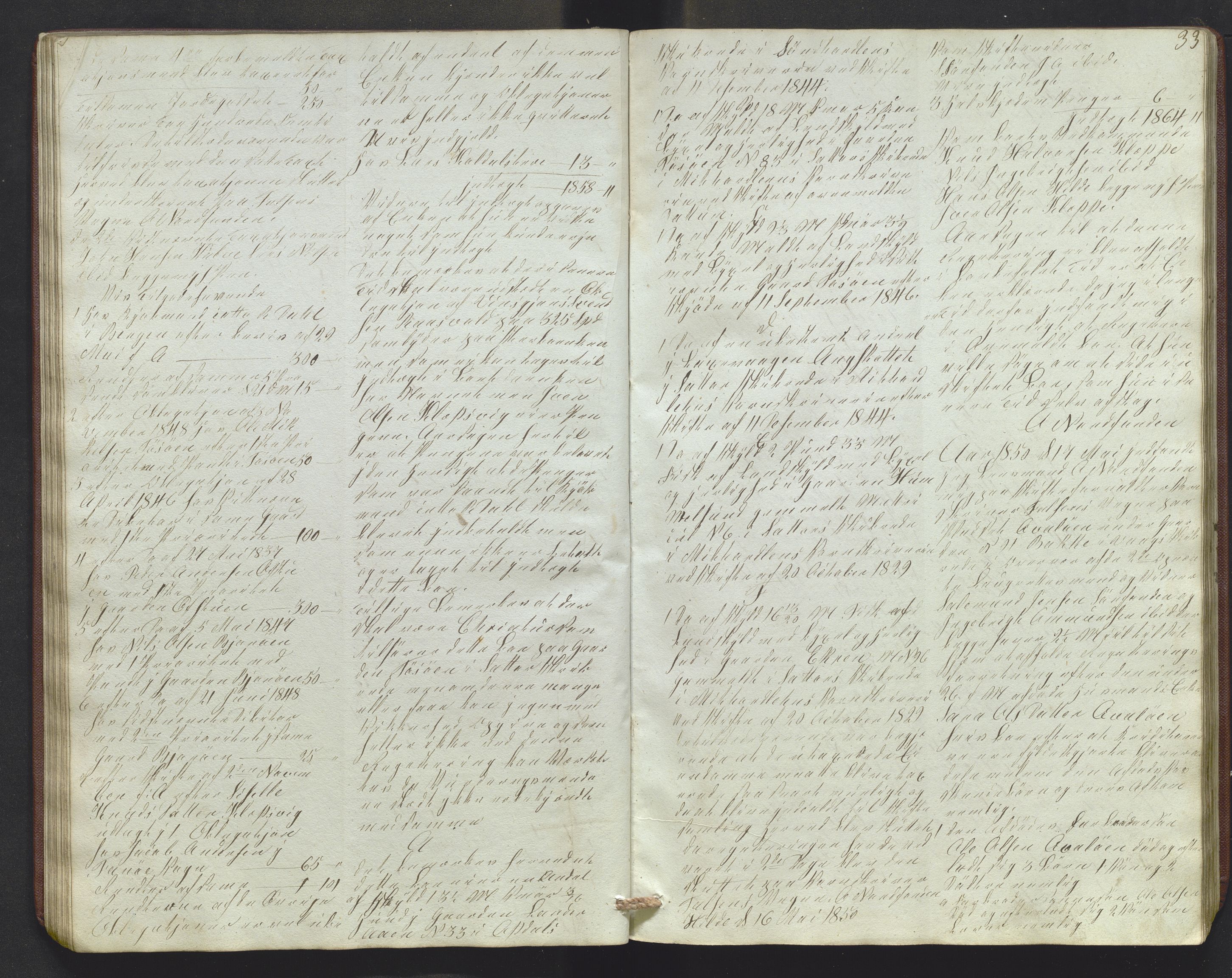 Lensmannen i Sund og Austevoll, AV/SAB-A-35201/0006/L0009: Registreringsprotokoll, 1848-1863, p. 32b-33a