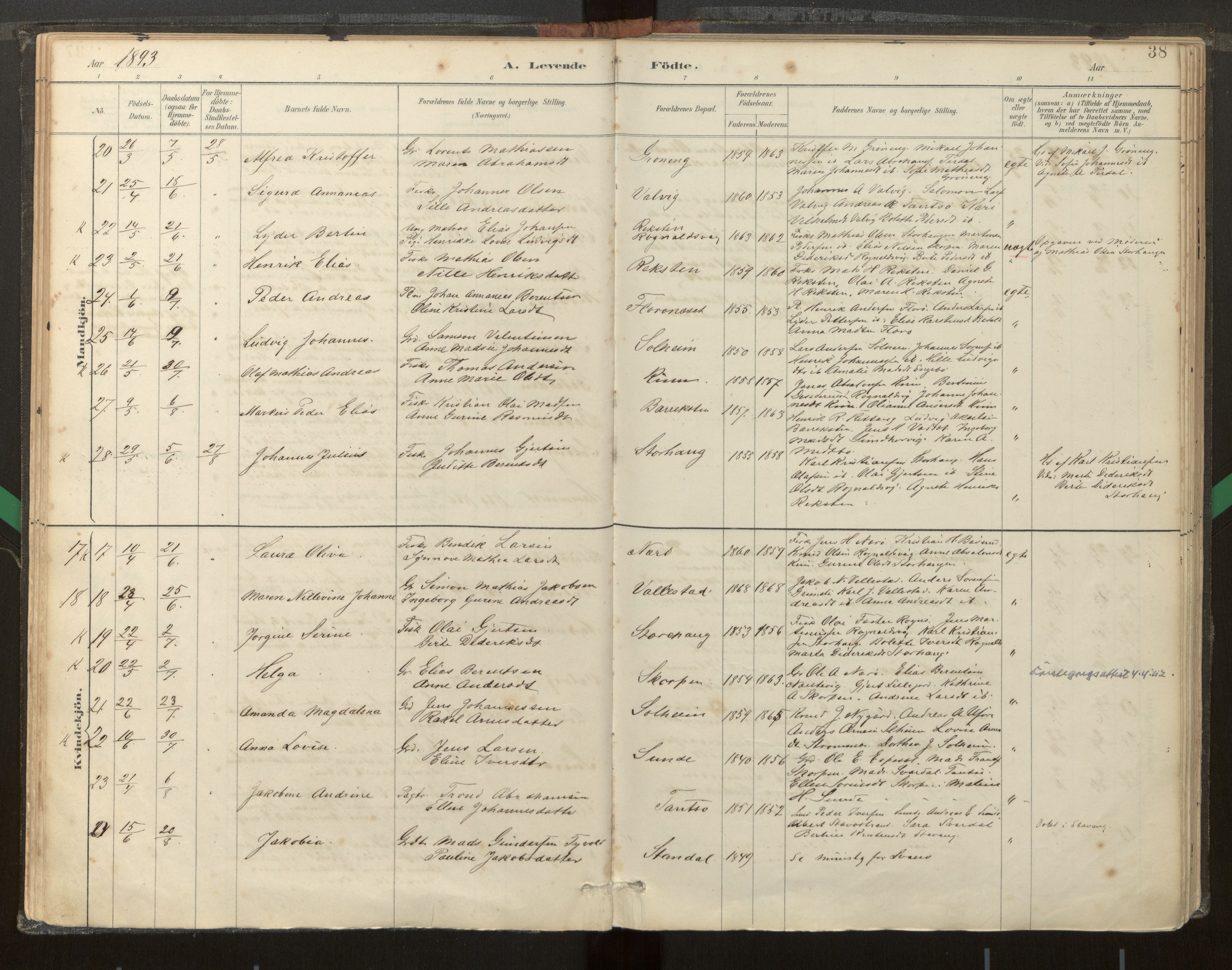 Kinn sokneprestembete, AV/SAB-A-80801/H/Haa/Haab/L0001: Parish register (official) no. B 1, 1886-1921, p. 38