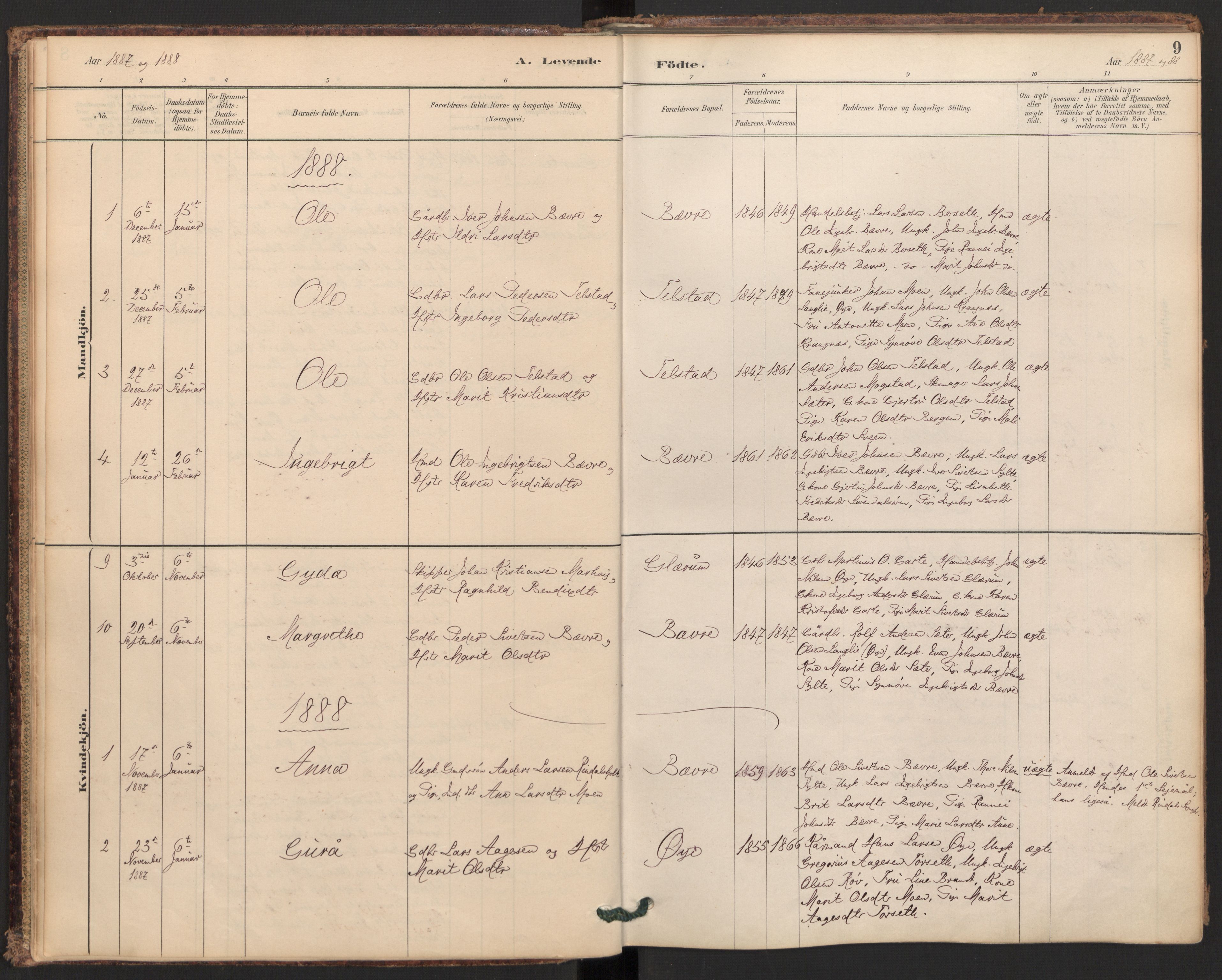 Ministerialprotokoller, klokkerbøker og fødselsregistre - Møre og Romsdal, SAT/A-1454/595/L1047: Parish register (official) no. 595A09, 1885-1900, p. 9