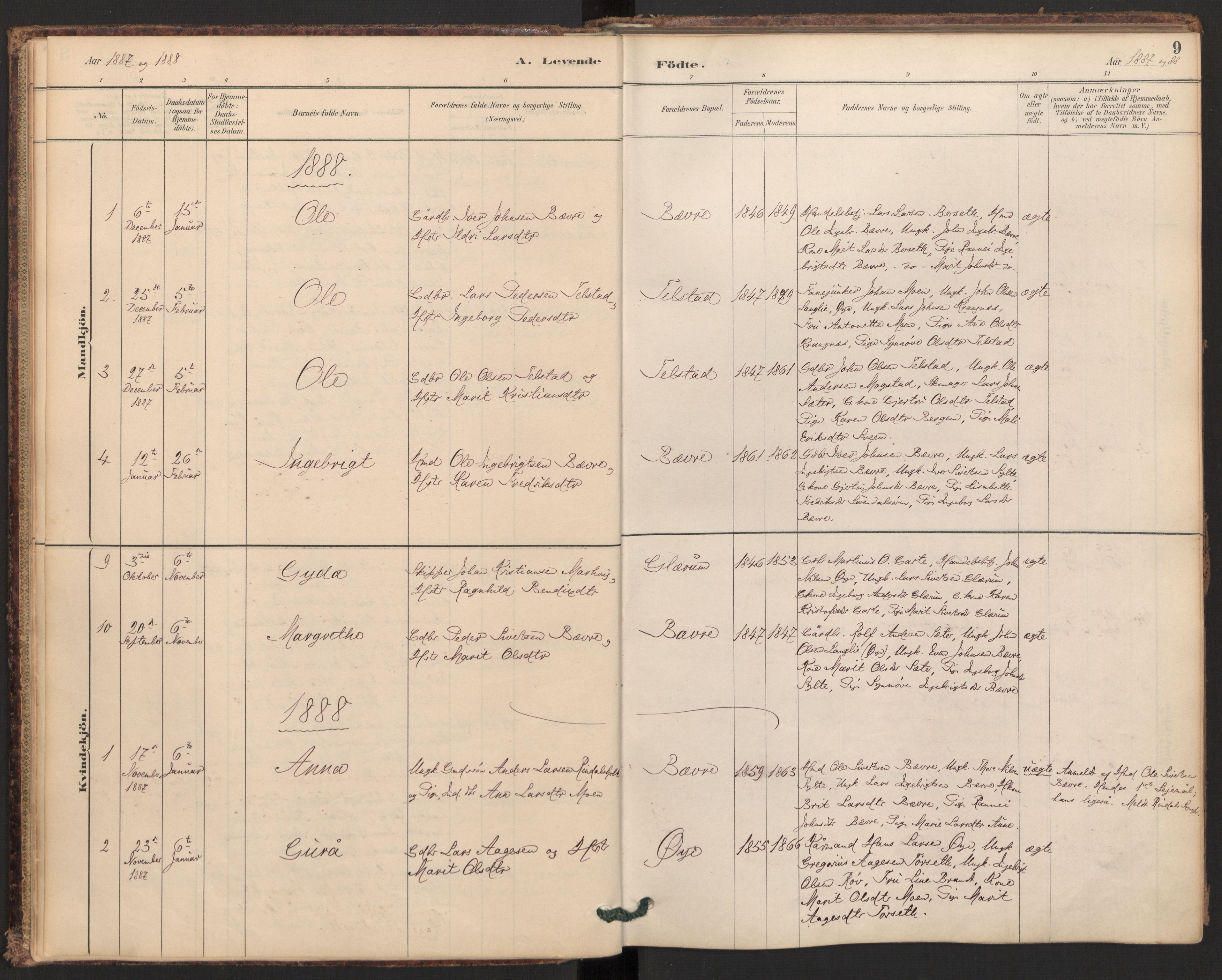 Ministerialprotokoller, klokkerbøker og fødselsregistre - Møre og Romsdal, AV/SAT-A-1454/595/L1047: Parish register (official) no. 595A09, 1885-1900, p. 9