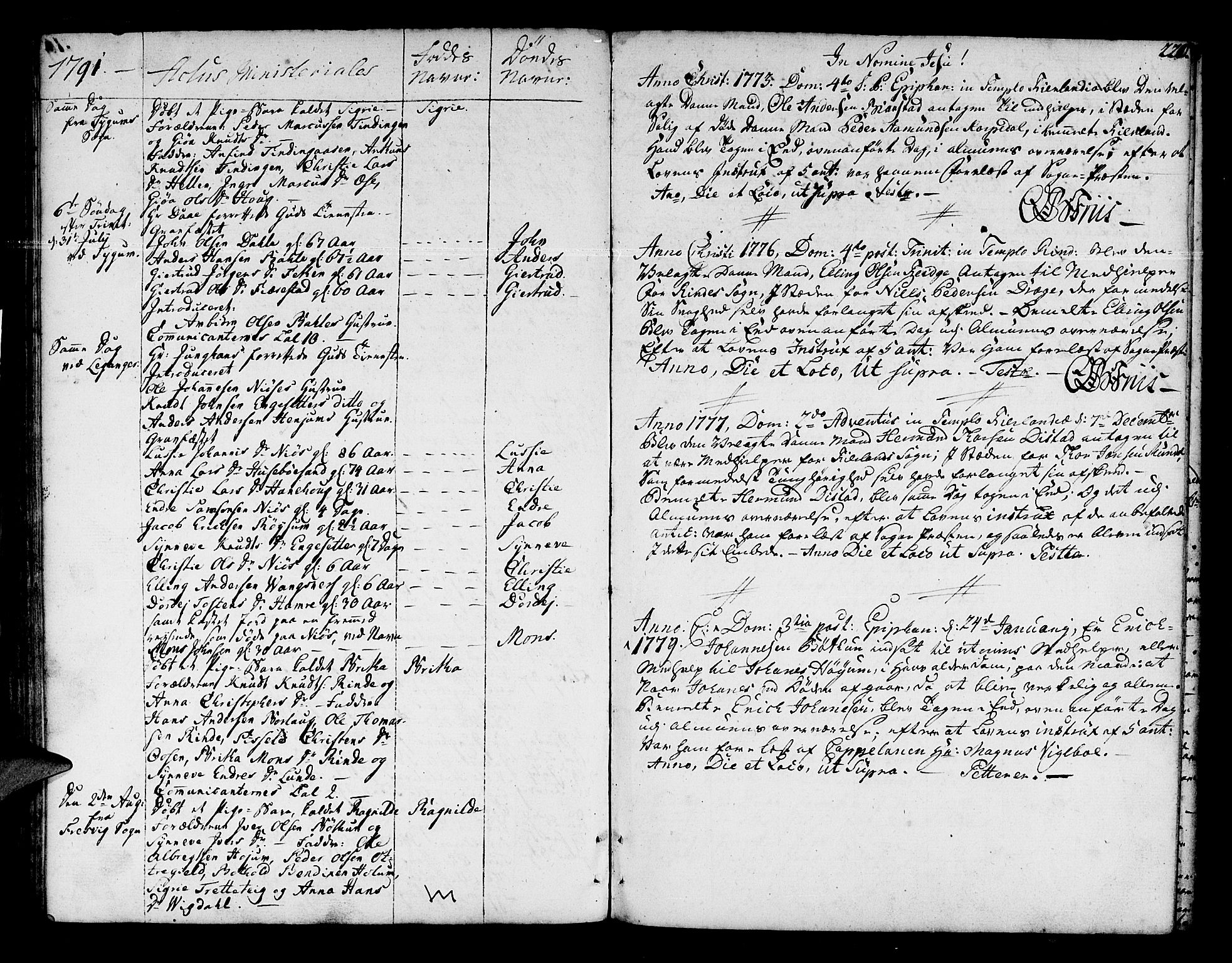 Leikanger sokneprestembete, SAB/A-81001: Parish register (official) no. A 4, 1770-1791, p. 220