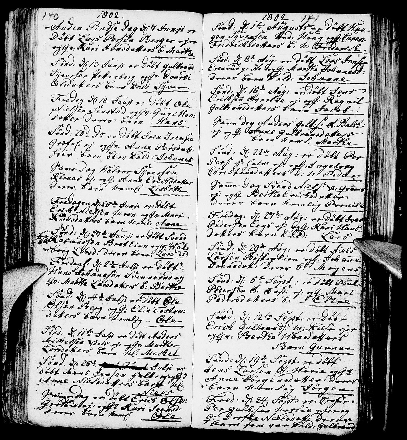 Nes prestekontor, Hedmark, SAH/PREST-020/L/La/L0002: Parish register (copy) no. 2, 1785-1813, p. 140-141
