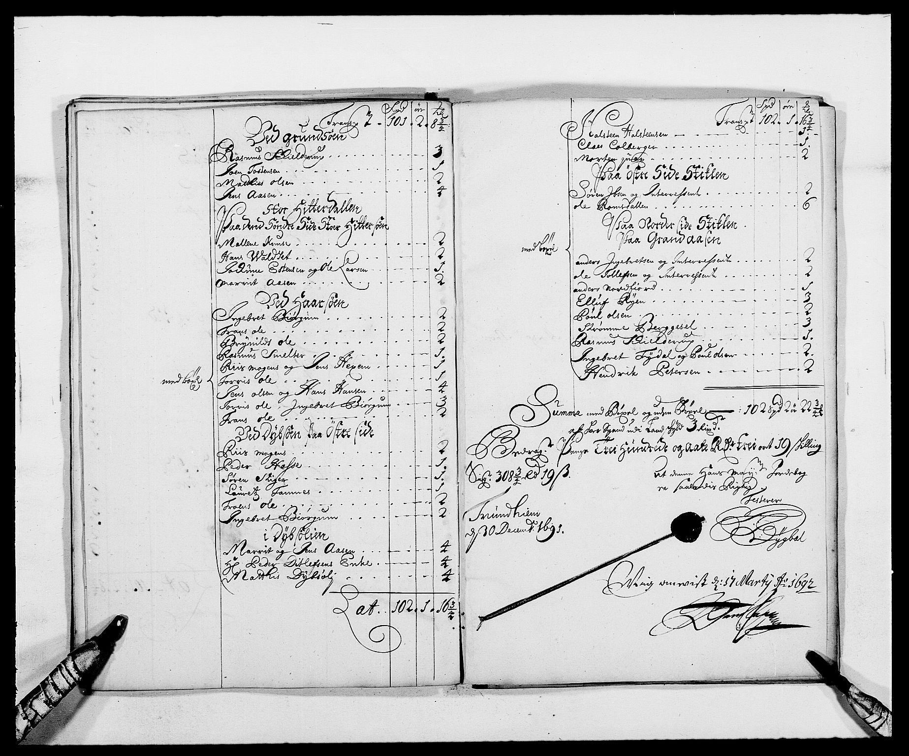 Rentekammeret inntil 1814, Reviderte regnskaper, Fogderegnskap, AV/RA-EA-4092/R59/L3941: Fogderegnskap Gauldal, 1691, p. 132