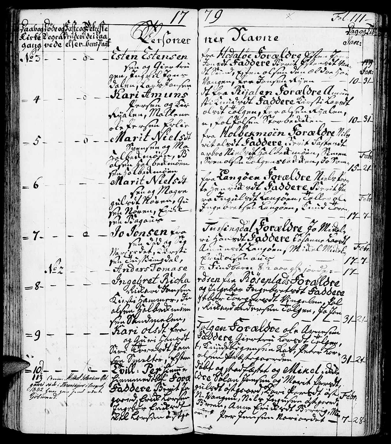 Tolga prestekontor, SAH/PREST-062/K/L0002: Parish register (official) no. 2, 1768-1786, p. 111