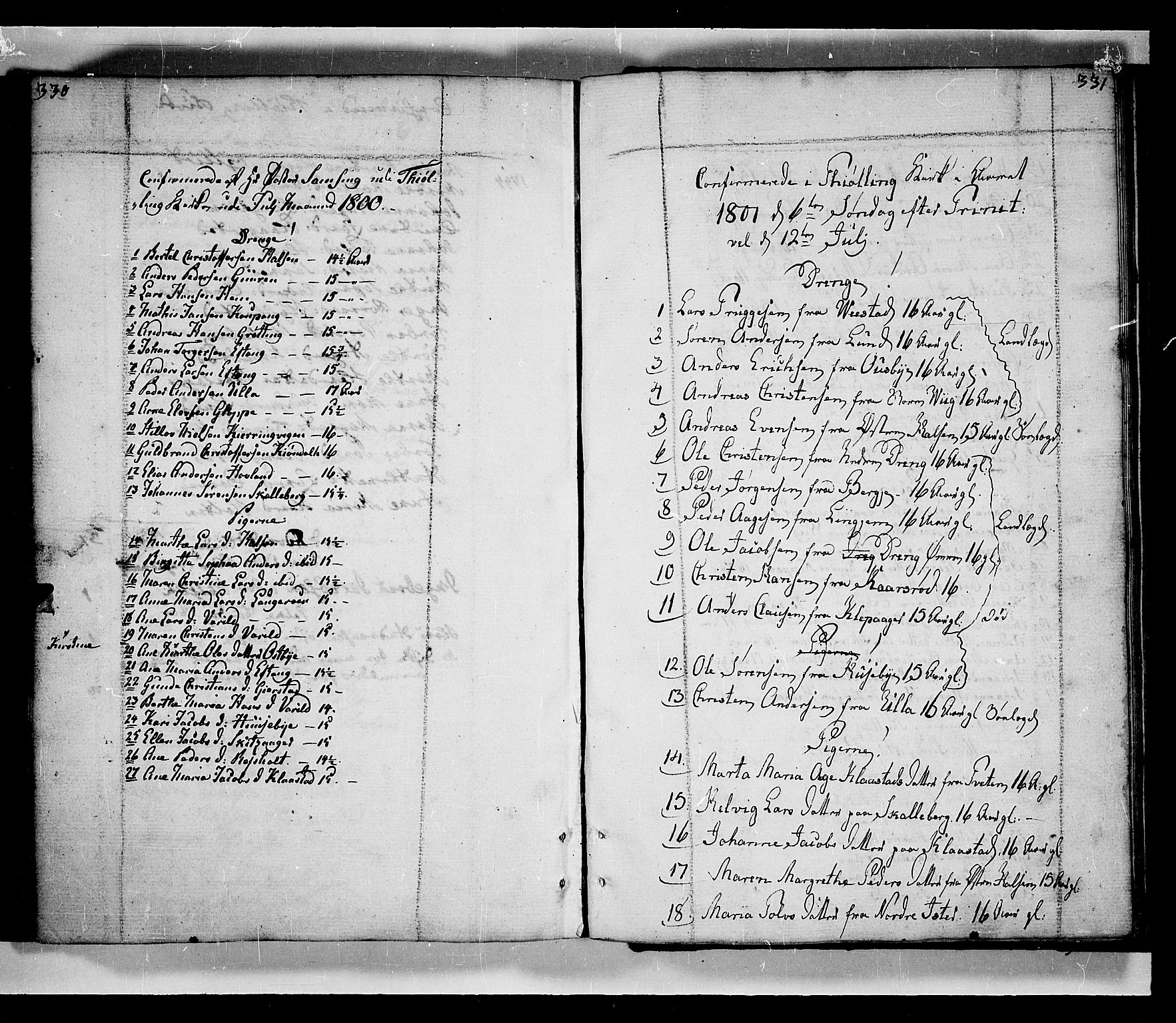 Tjølling kirkebøker, SAKO/A-60/F/Fa/L0004: Parish register (official) no. 4, 1779-1817, p. 330-331