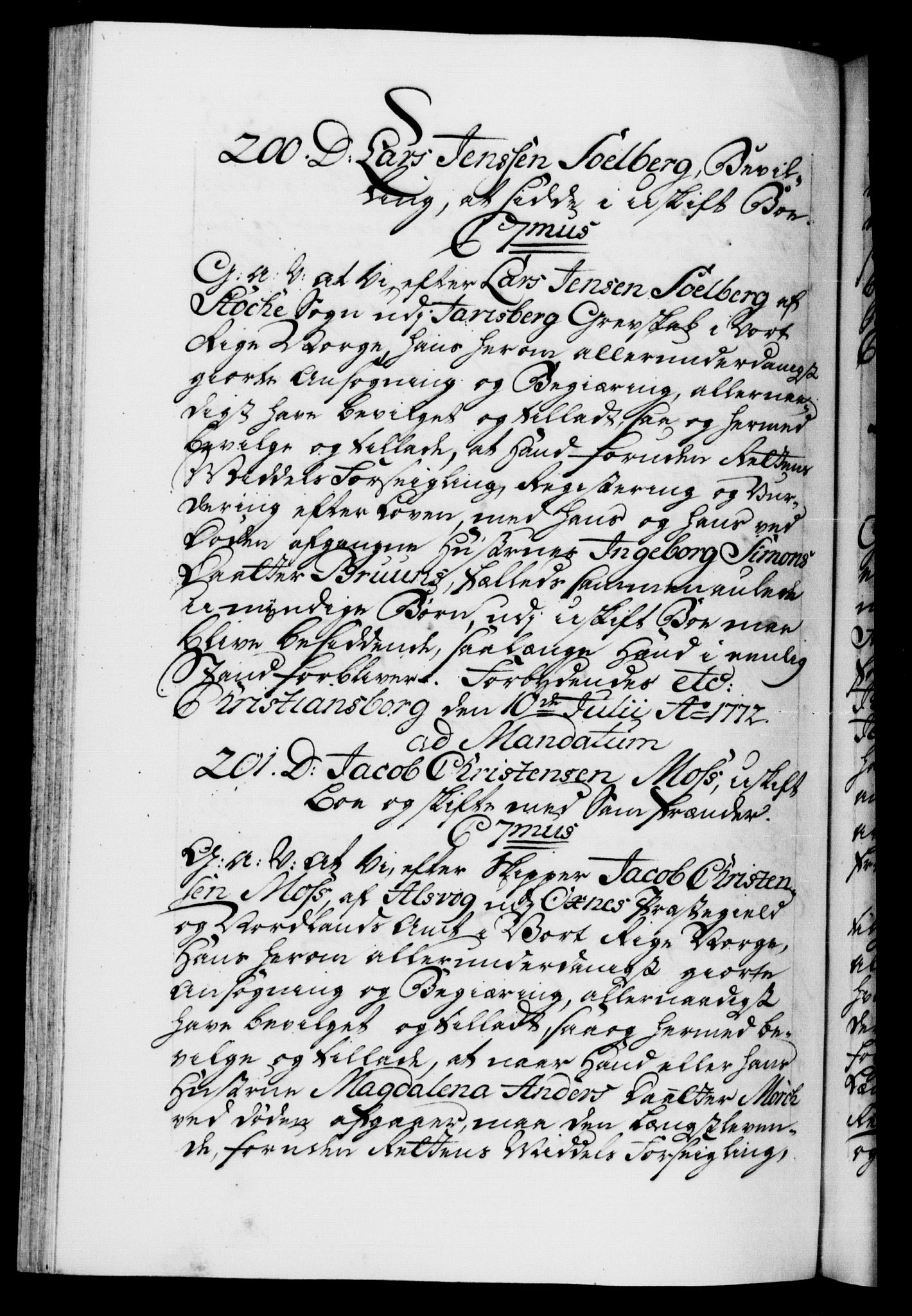 Danske Kanselli 1572-1799, RA/EA-3023/F/Fc/Fca/Fcaa/L0045: Norske registre "Norske eller 3. dept.s åpne brev, 1771-1773, p. 345b