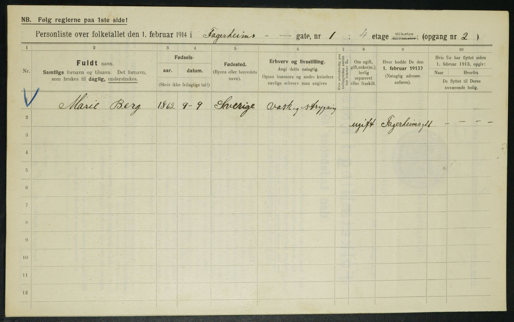 OBA, Municipal Census 1914 for Kristiania, 1914, p. 23237