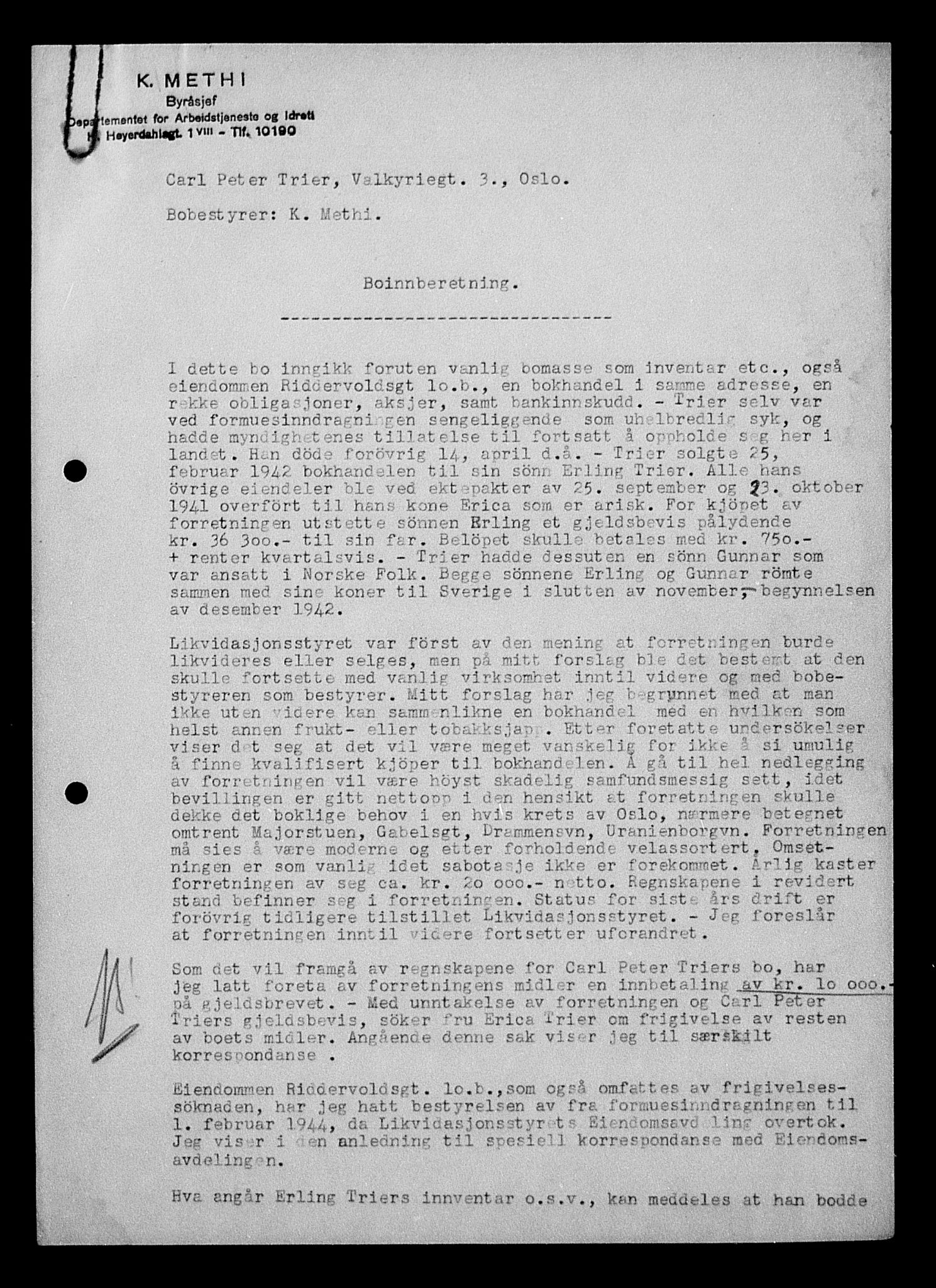 Justisdepartementet, Tilbakeføringskontoret for inndratte formuer, AV/RA-S-1564/H/Hc/Hcc/L0984: --, 1945-1947, p. 405