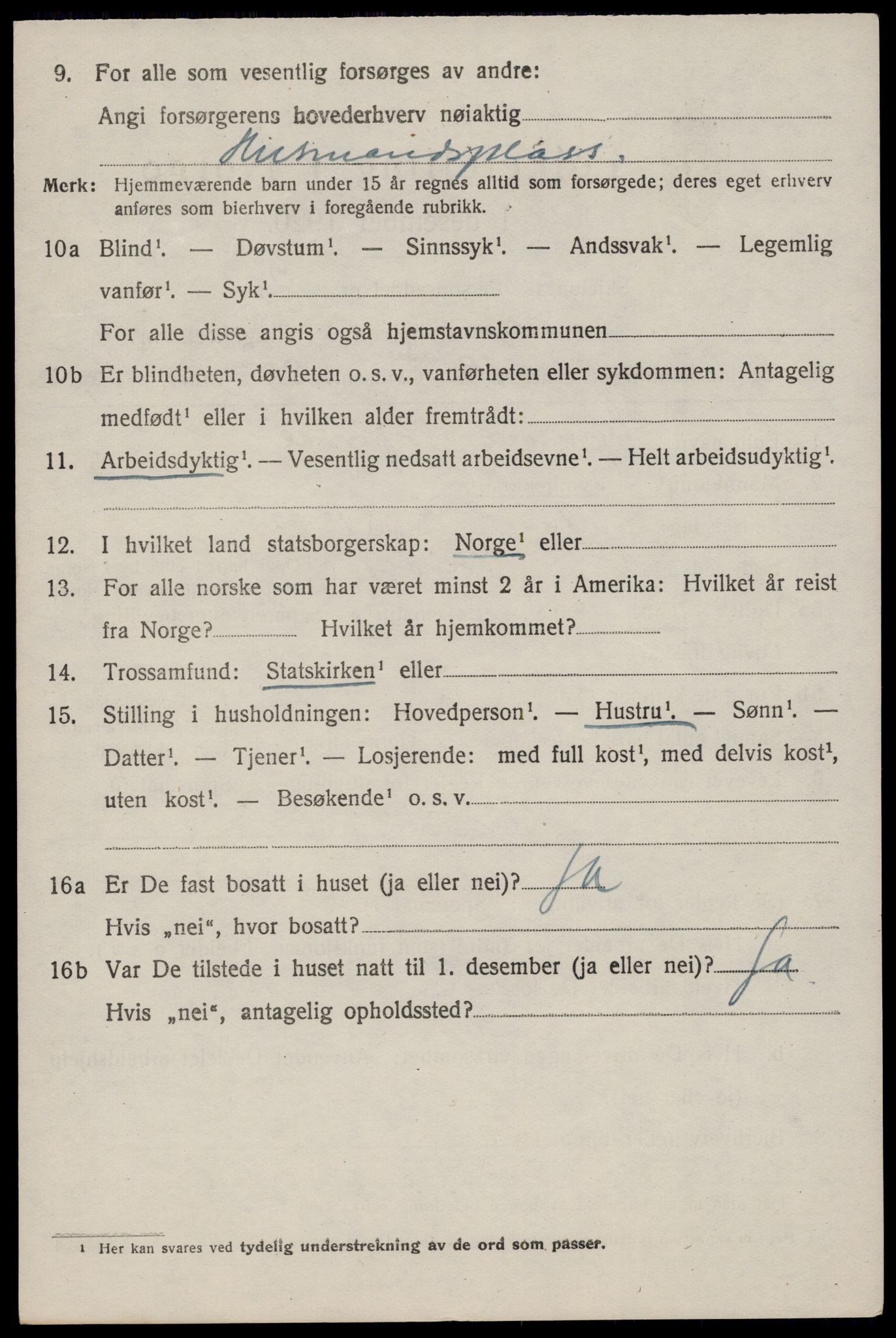 SAST, 1920 census for Skjold, 1920, p. 3345