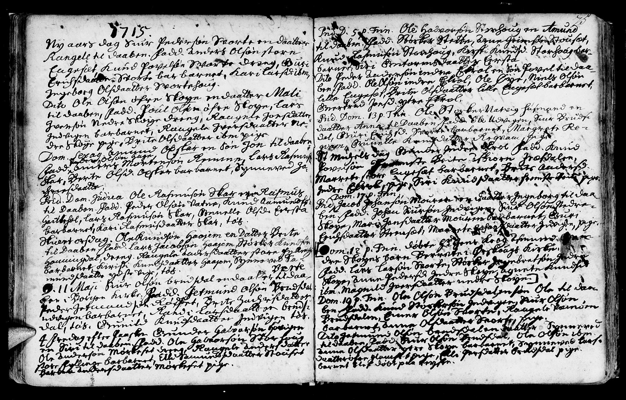Ministerialprotokoller, klokkerbøker og fødselsregistre - Møre og Romsdal, SAT/A-1454/524/L0349: Parish register (official) no. 524A01, 1698-1779, p. 75