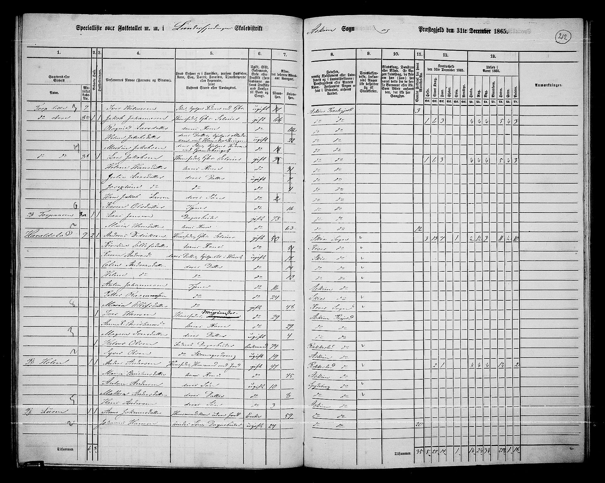 RA, 1865 census for Askim, 1865, p. 69