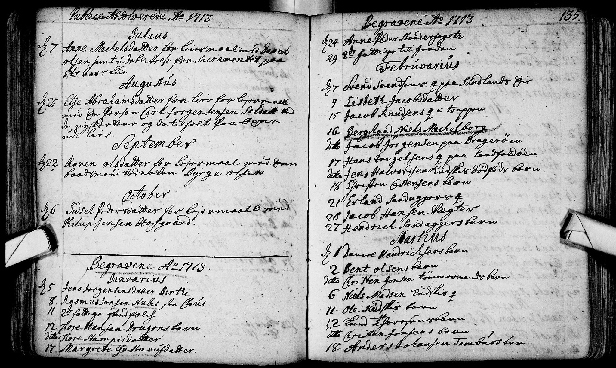 Bragernes kirkebøker, SAKO/A-6/F/Fa/L0003: Parish register (official) no. I 3, 1706-1734, p. 135