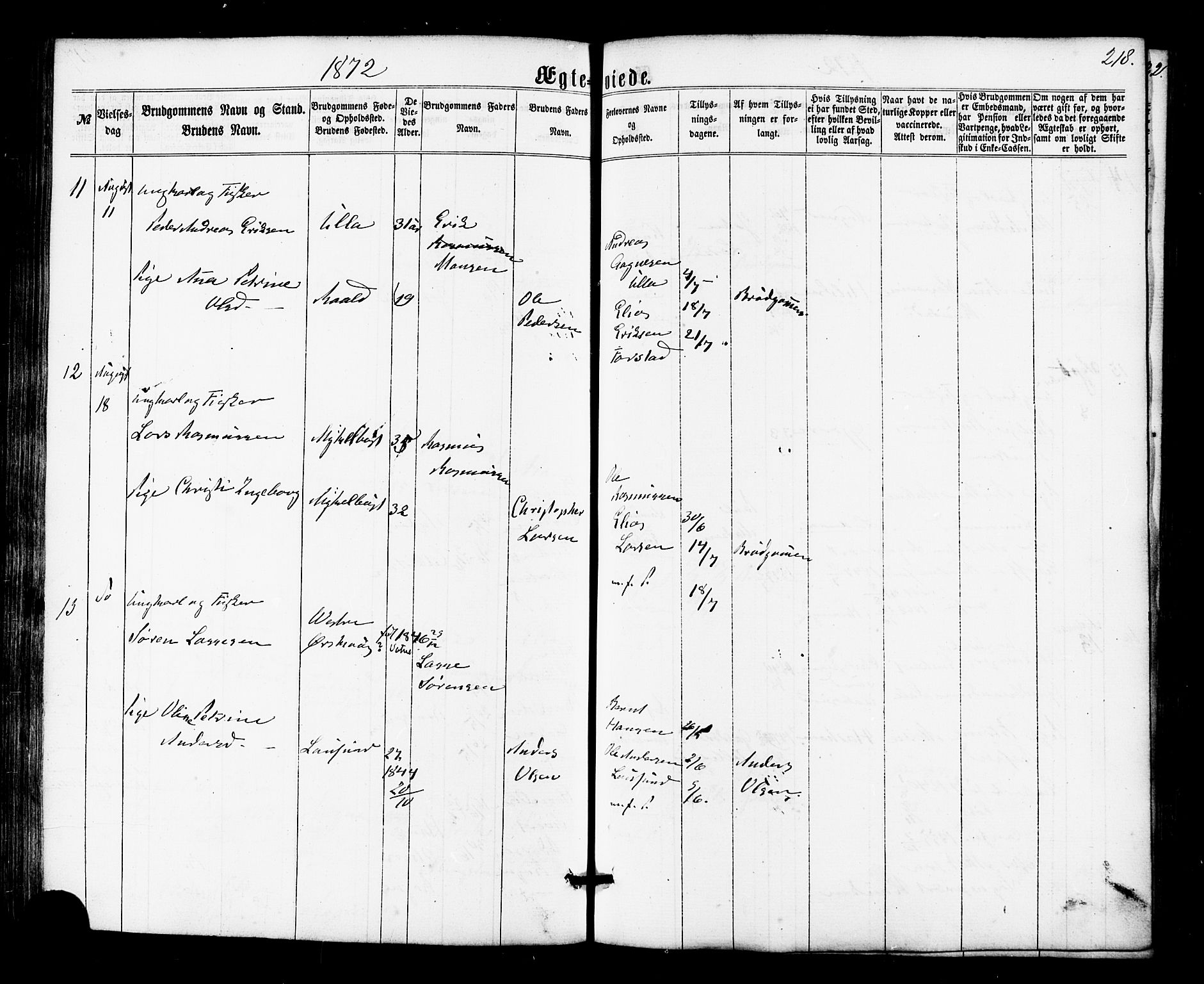 Ministerialprotokoller, klokkerbøker og fødselsregistre - Møre og Romsdal, AV/SAT-A-1454/536/L0498: Parish register (official) no. 536A07, 1862-1875, p. 218