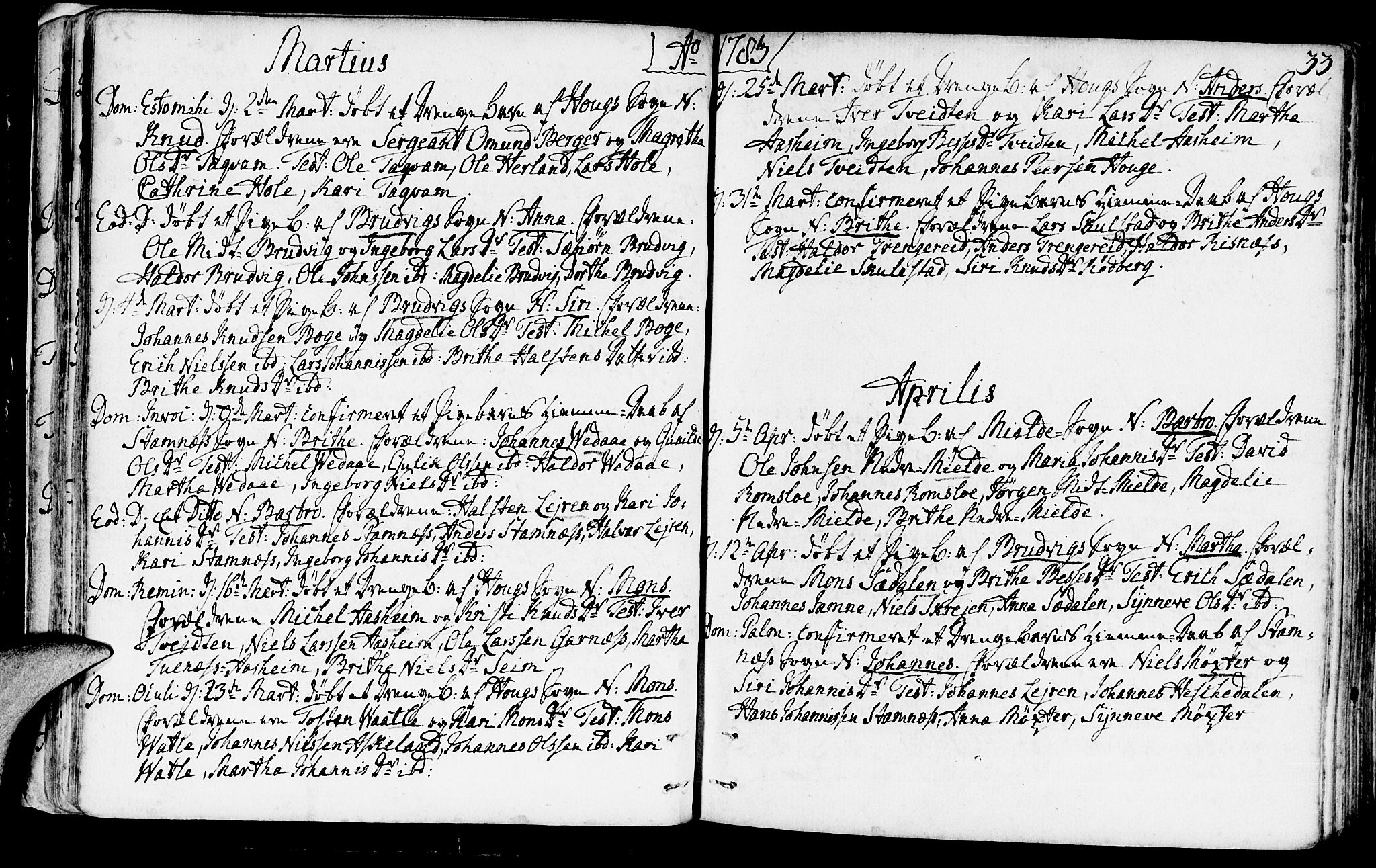 Haus sokneprestembete, SAB/A-75601/H/Haa: Parish register (official) no. A 10, 1782-1796, p. 33