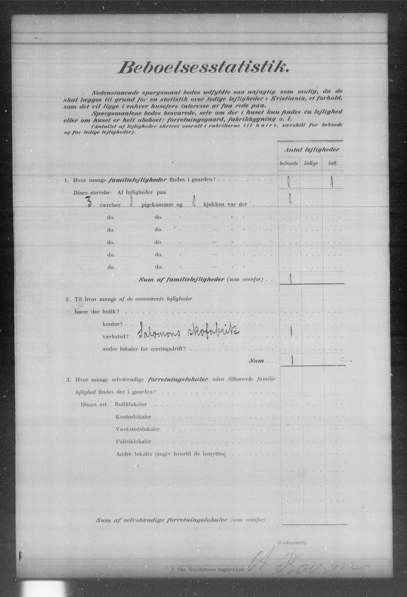 OBA, Municipal Census 1903 for Kristiania, 1903, p. 3147