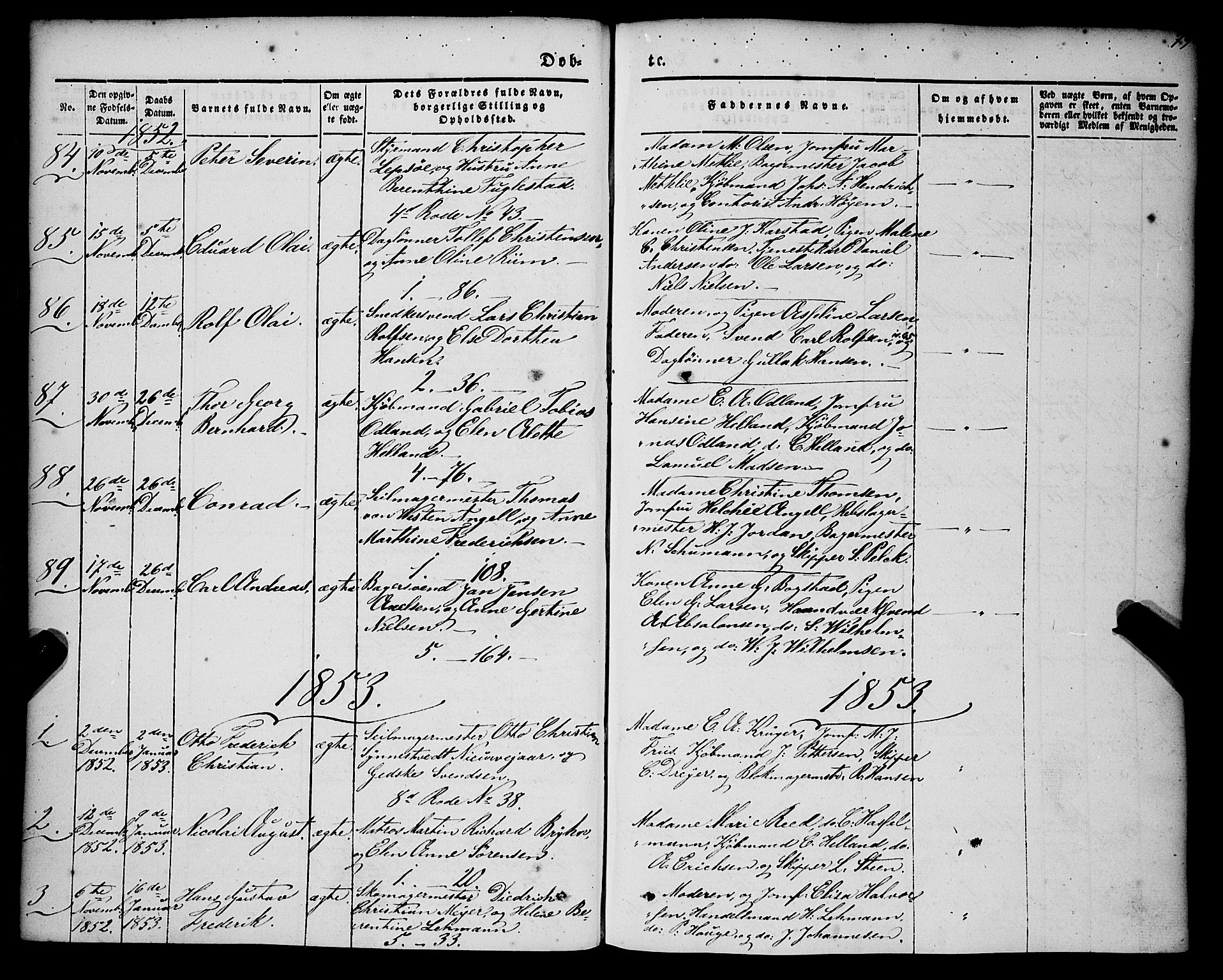 Nykirken Sokneprestembete, AV/SAB-A-77101/H/Haa/L0014: Parish register (official) no. B 1, 1844-1858, p. 79