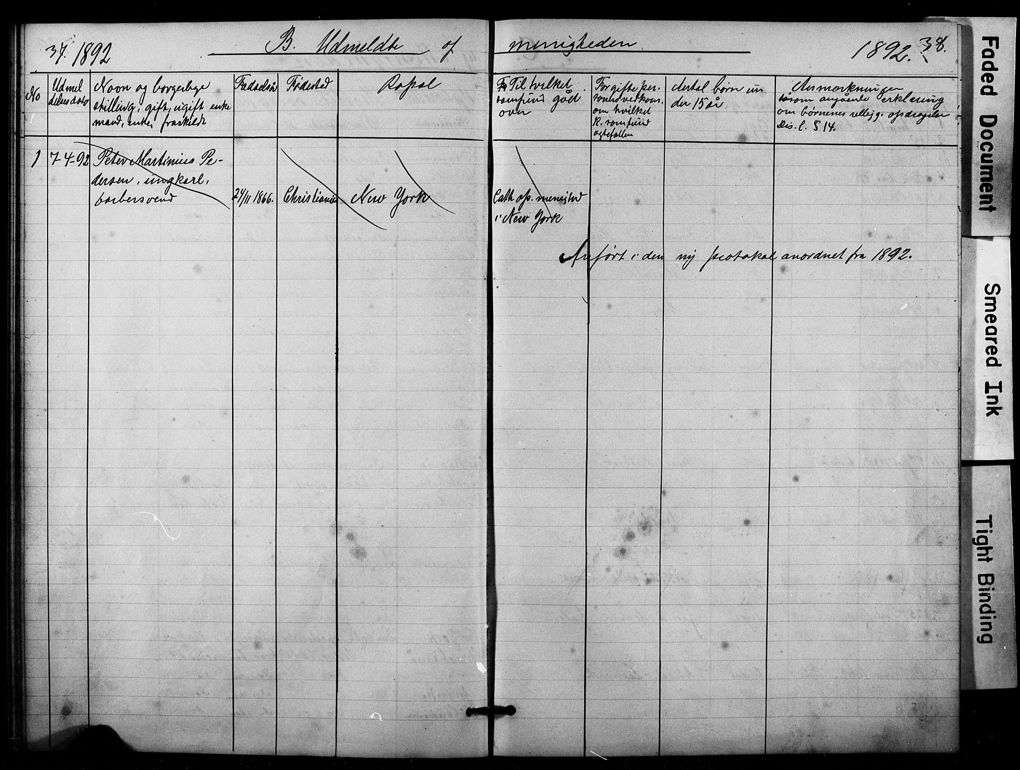 Den katolsk apostoliske menighet i Oslo , AV/SAO-PAO-0214/F/Fa/L0001: Dissenter register no. 1, 1877-1891, p. 37-38