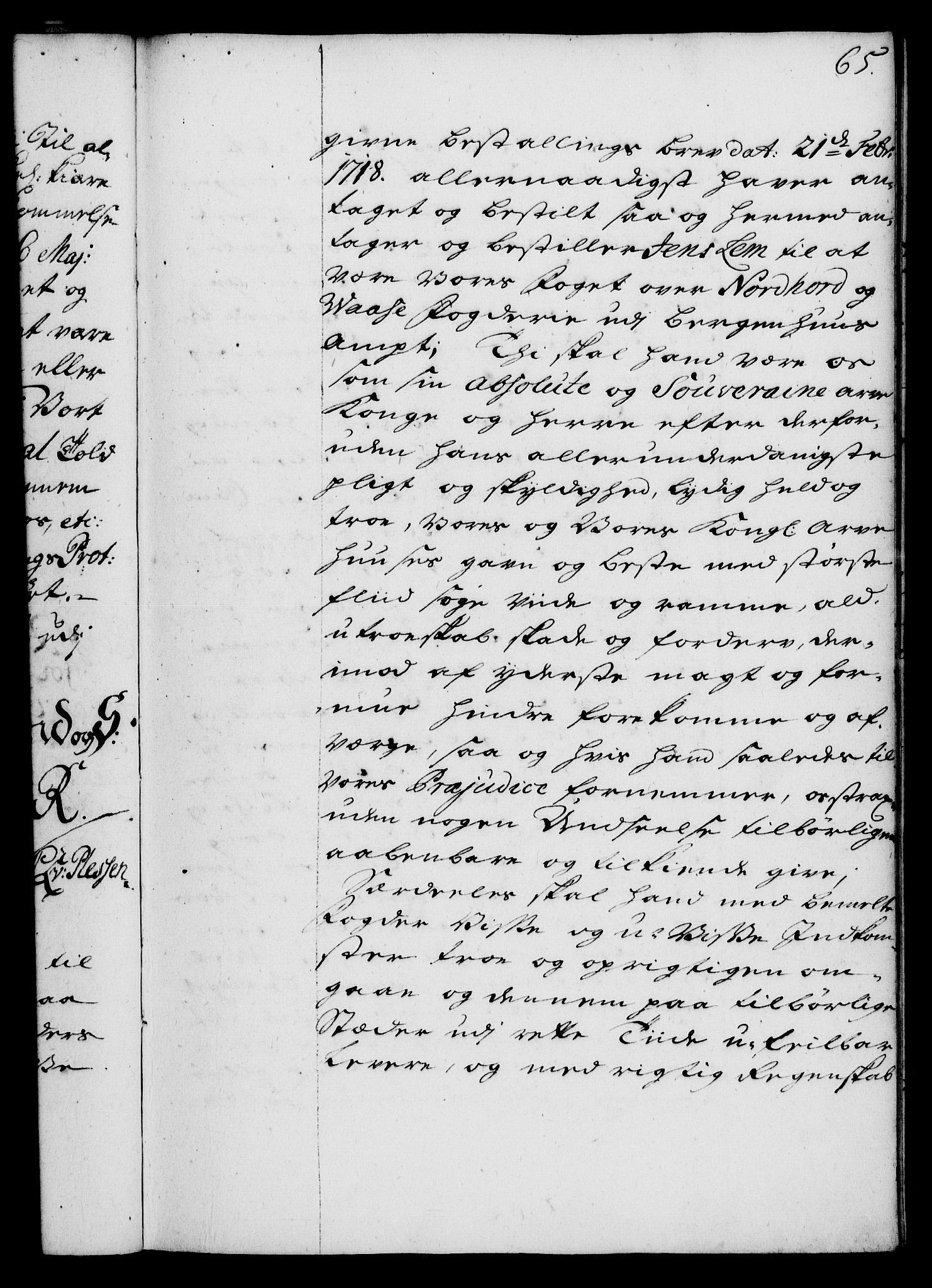 Rentekammeret, Kammerkanselliet, AV/RA-EA-3111/G/Gg/Ggg/L0001: Norsk konfirmasjonsbestallingsprotokoll med register (merket RK 53.31), 1731-1737, p. 65