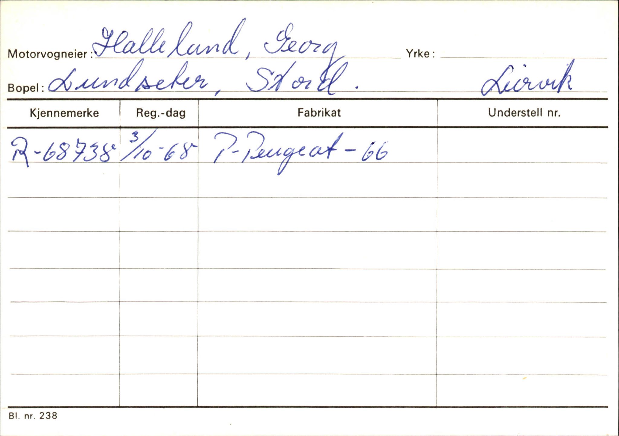 Statens vegvesen, Hordaland vegkontor, SAB/A-5201/2/Ha/L0018: R-eierkort H, 1920-1971, p. 174