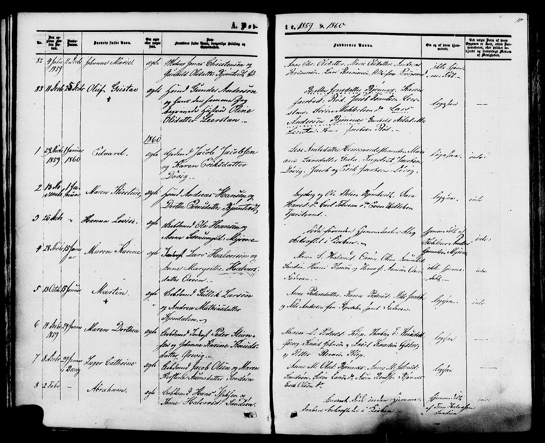 Eidanger kirkebøker, SAKO/A-261/F/Fa/L0010: Parish register (official) no. 10, 1859-1874, p. 10