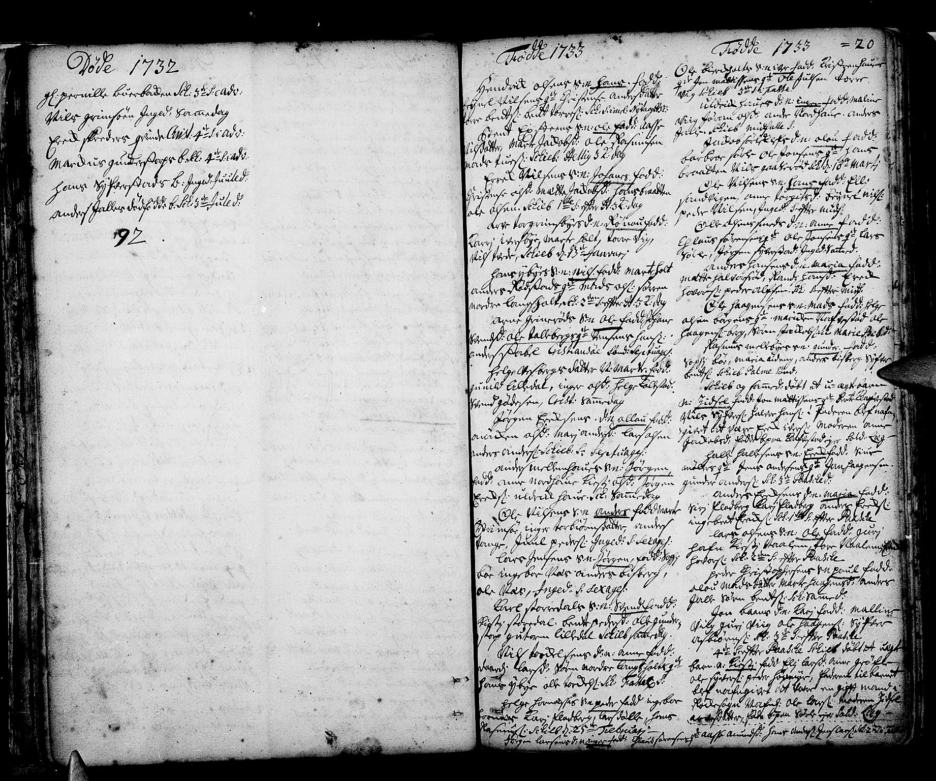 Skjeberg prestekontor Kirkebøker, SAO/A-10923/F/Fa/L0002: Parish register (official) no. I 2, 1726-1791, p. 20