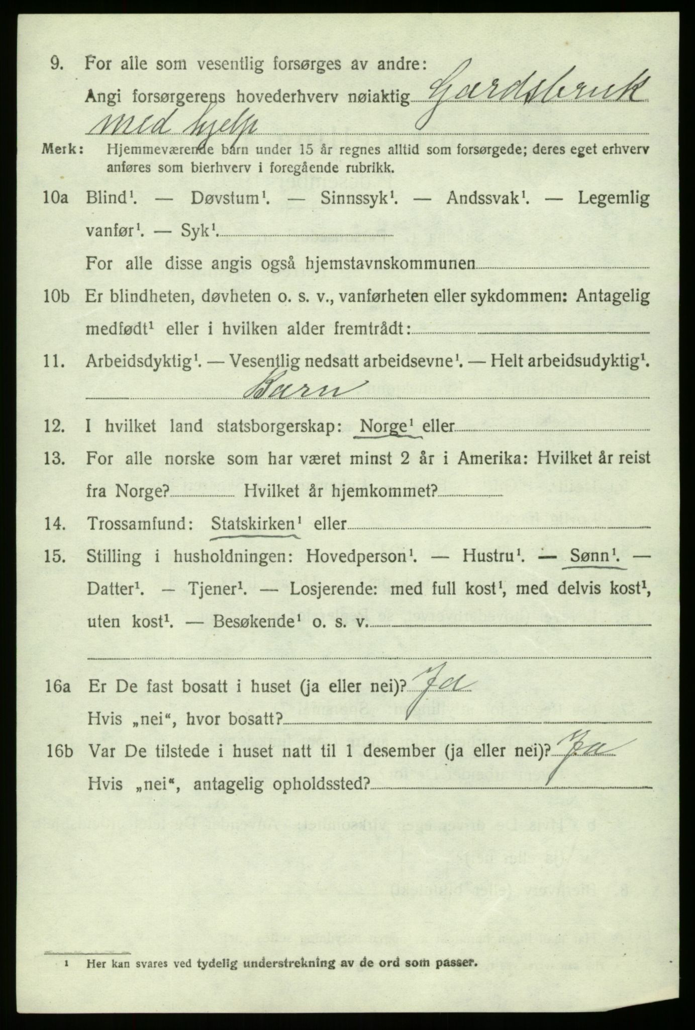 SAB, 1920 census for Fana, 1920, p. 24812