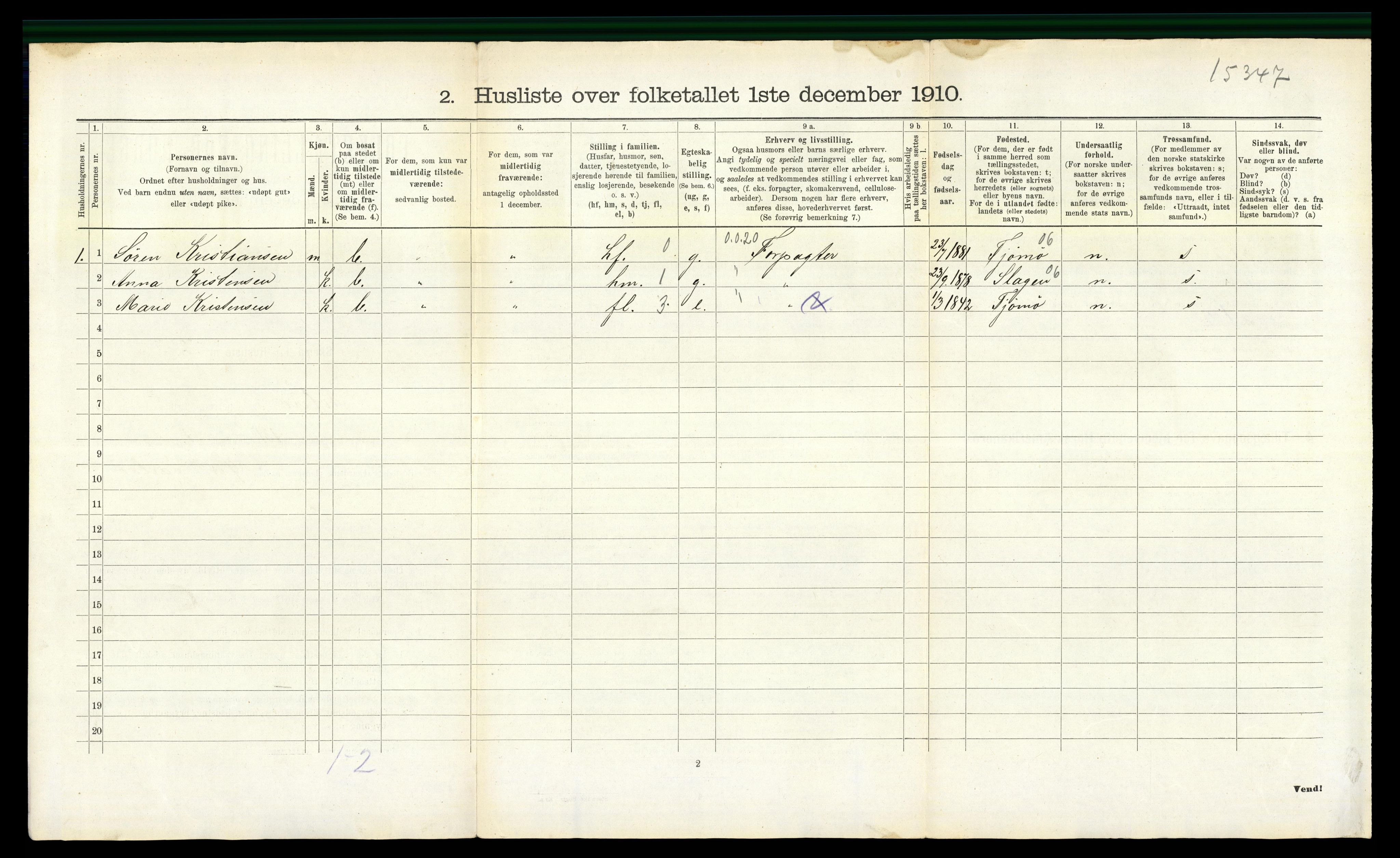 RA, 1910 census for Nøtterøy, 1910, p. 2385