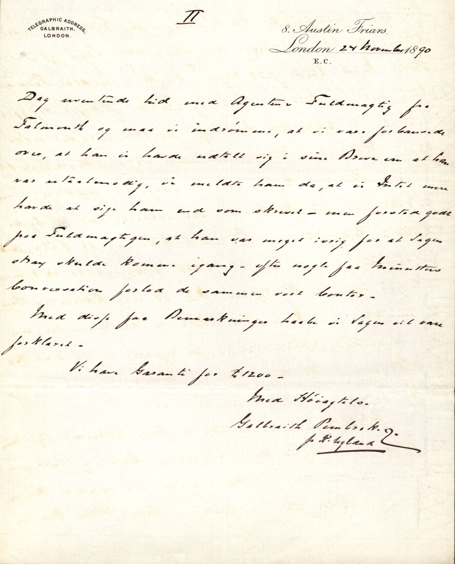 Pa 63 - Østlandske skibsassuranceforening, VEMU/A-1079/G/Ga/L0025/0004: Havaridokumenter / Imanuel, Hefhi, Guldregn, Haabet, Harald, Windsor, 1890, p. 34