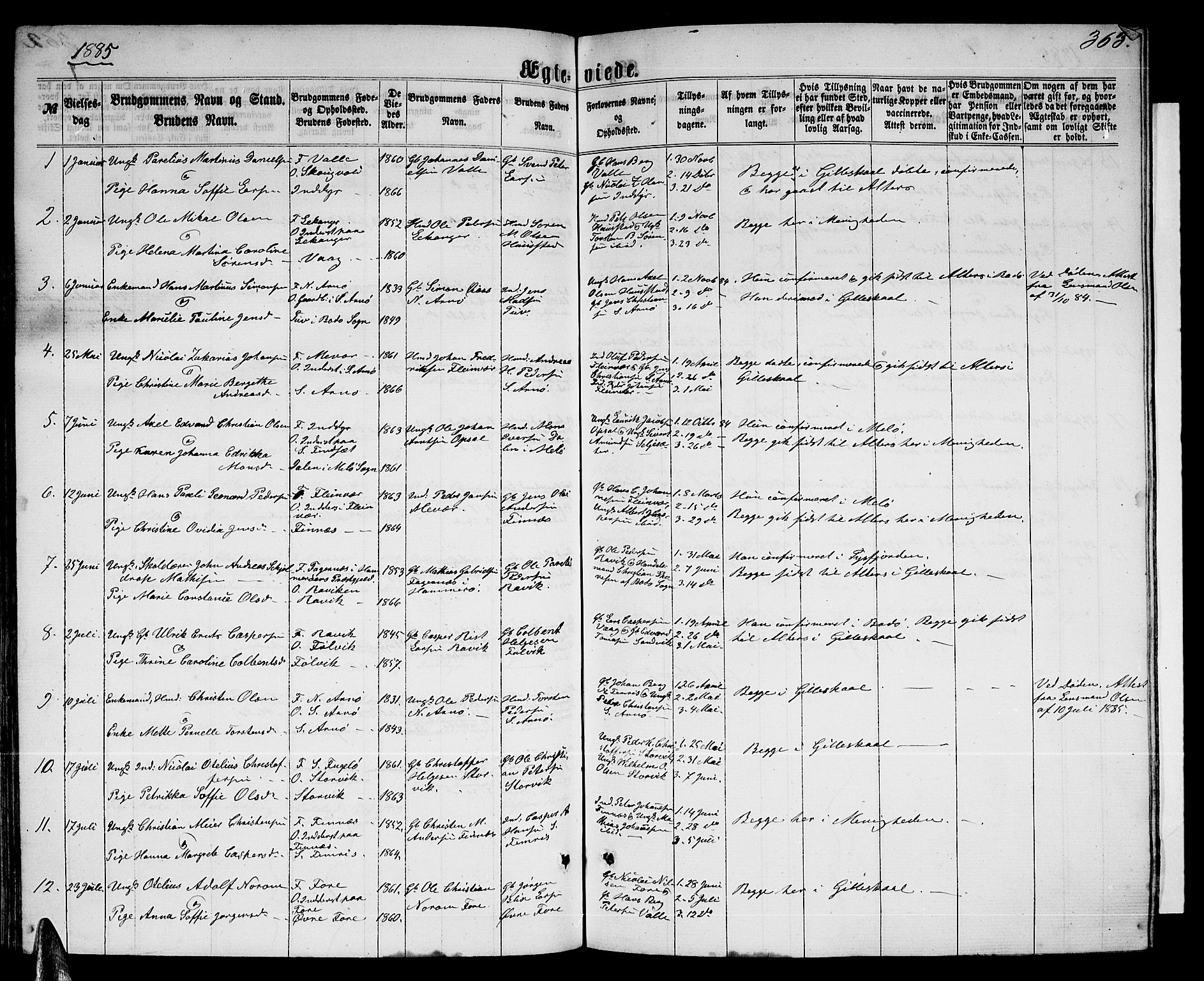 Ministerialprotokoller, klokkerbøker og fødselsregistre - Nordland, AV/SAT-A-1459/805/L0107: Parish register (copy) no. 805C03, 1862-1885, p. 363