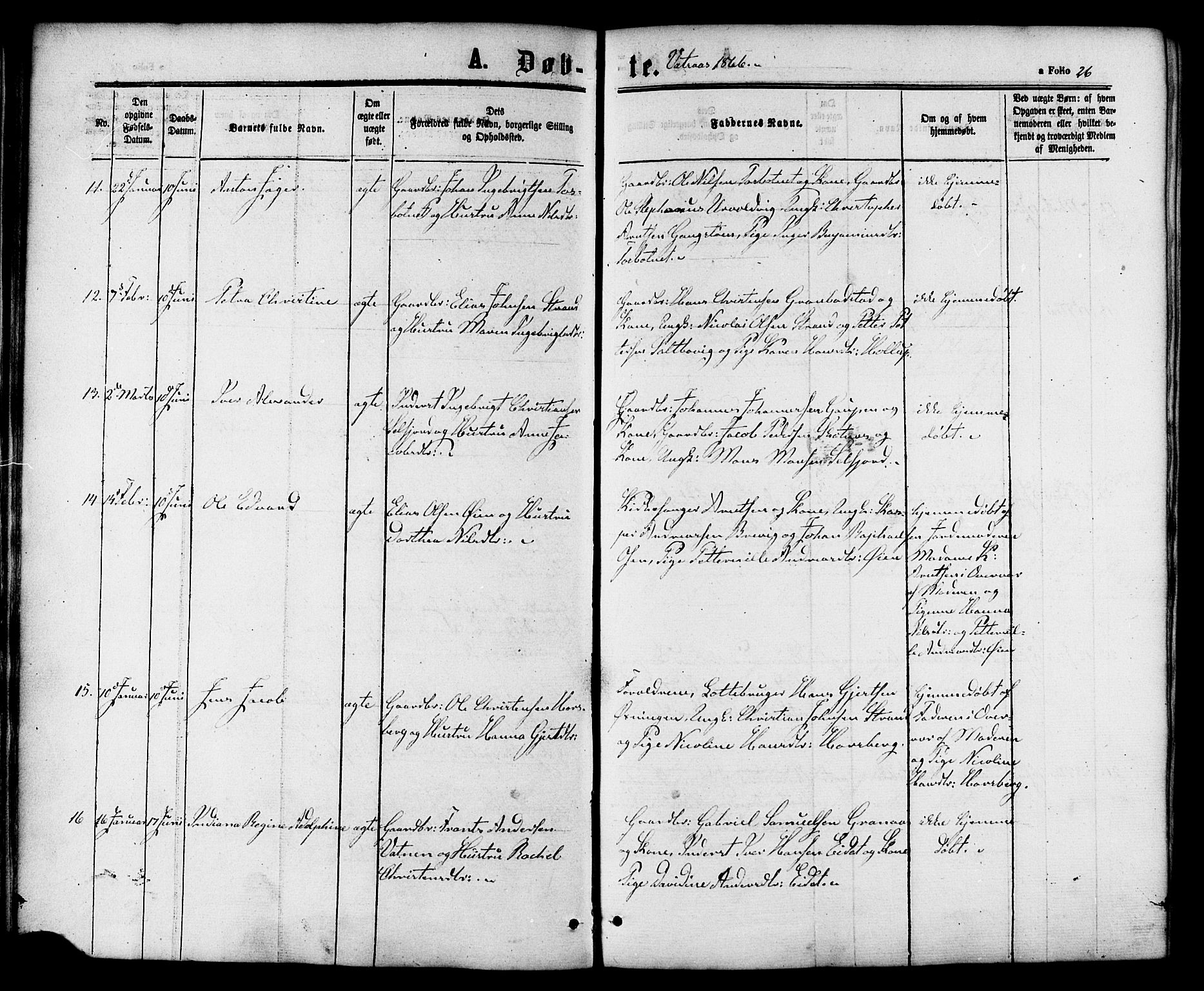 Ministerialprotokoller, klokkerbøker og fødselsregistre - Nordland, AV/SAT-A-1459/810/L0146: Parish register (official) no. 810A08 /1, 1862-1874, p. 26