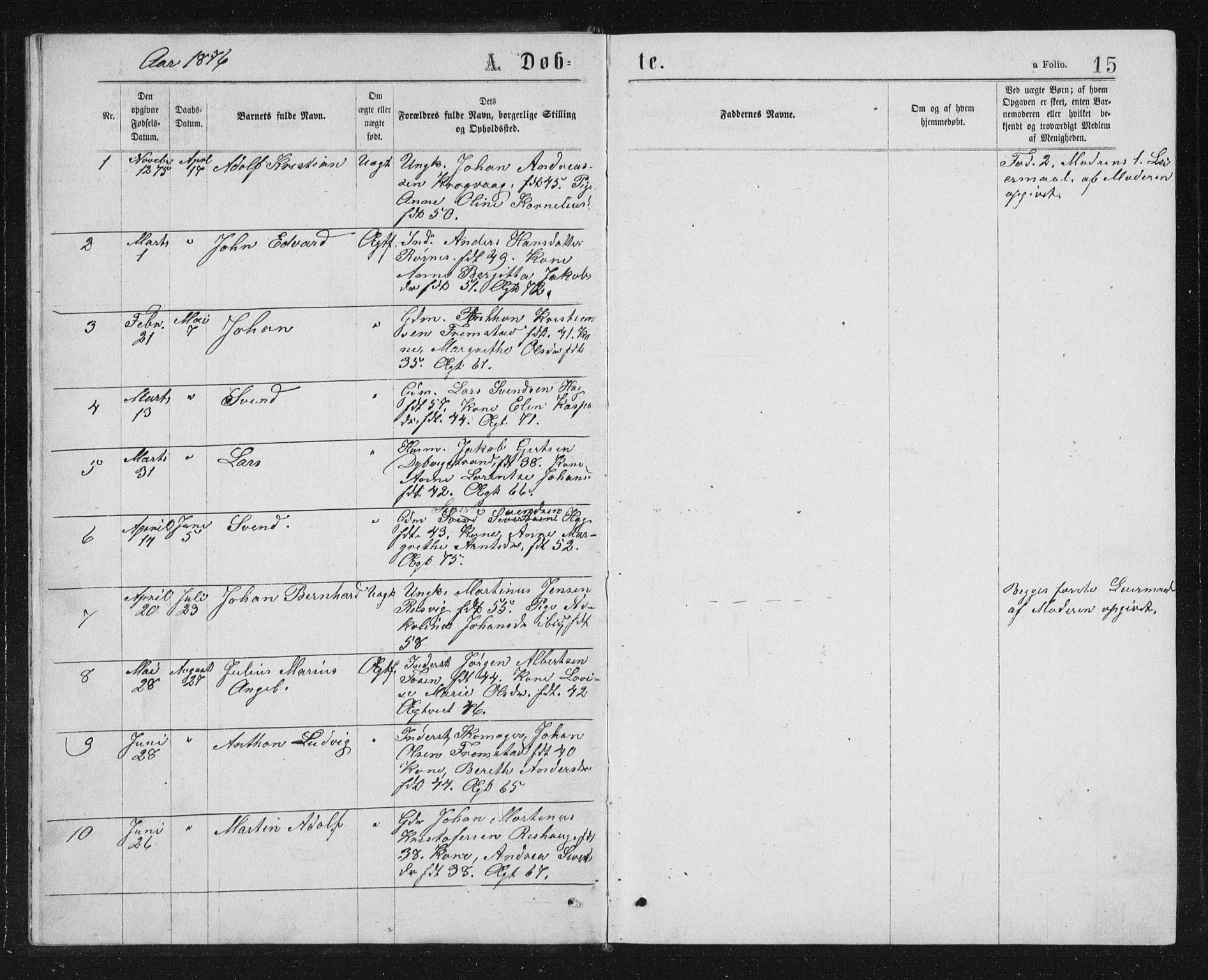Ministerialprotokoller, klokkerbøker og fødselsregistre - Sør-Trøndelag, SAT/A-1456/662/L0756: Parish register (copy) no. 662C01, 1869-1891, p. 15