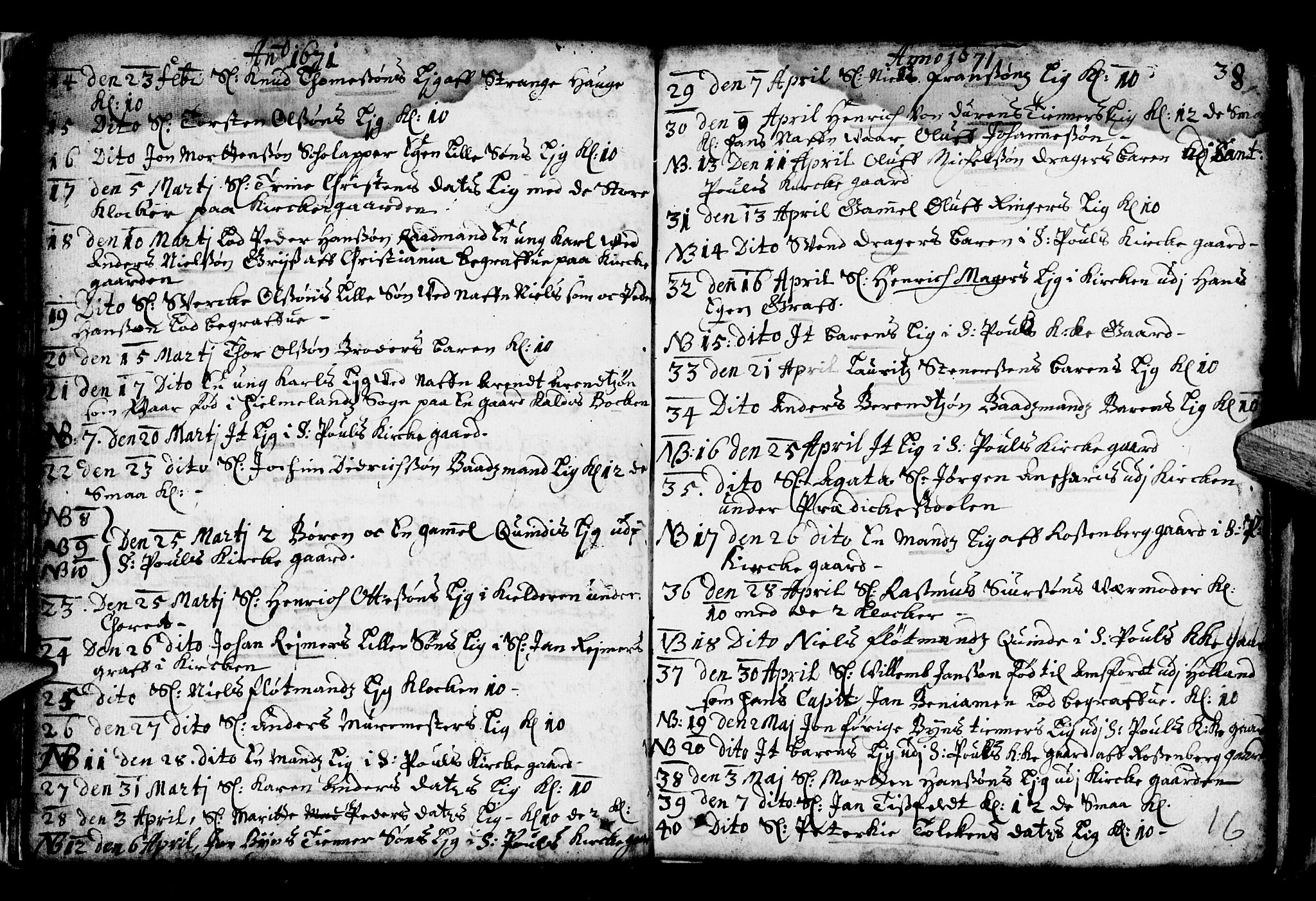 Nykirken Sokneprestembete, AV/SAB-A-77101/H/Haa/L0001: Parish register (official) no. A 1, 1668-1820, p. 16