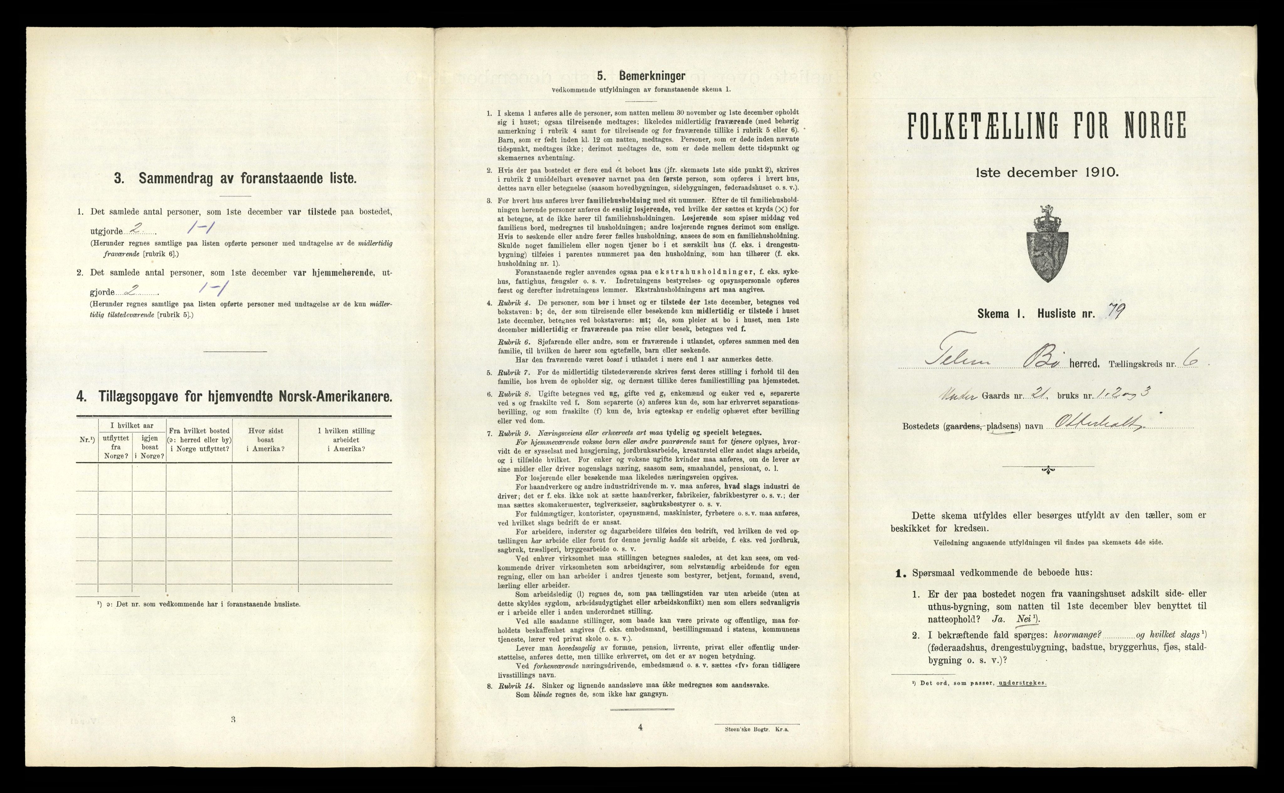 RA, 1910 census for Bø, 1910, p. 821