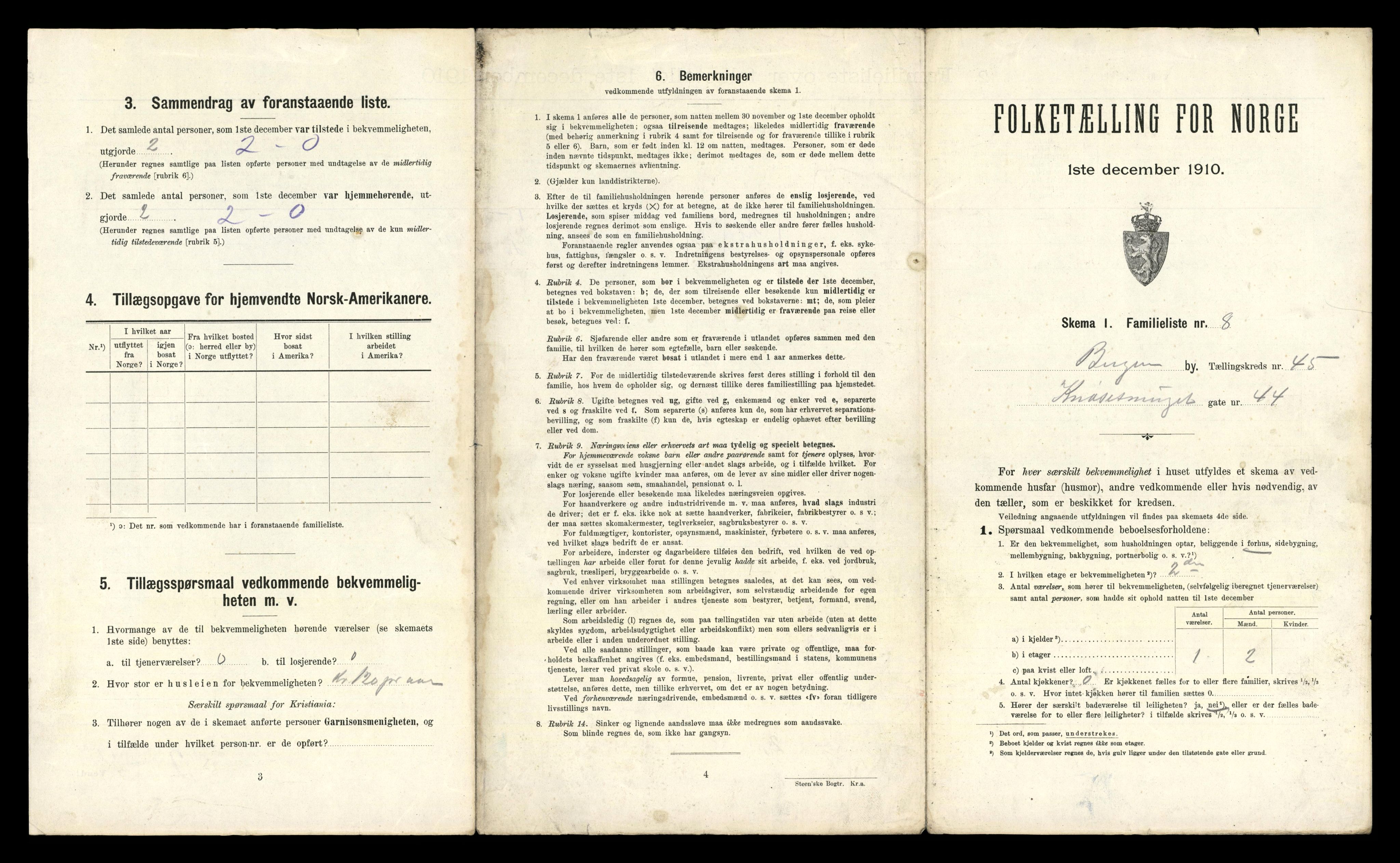 RA, 1910 census for Bergen, 1910, p. 16087