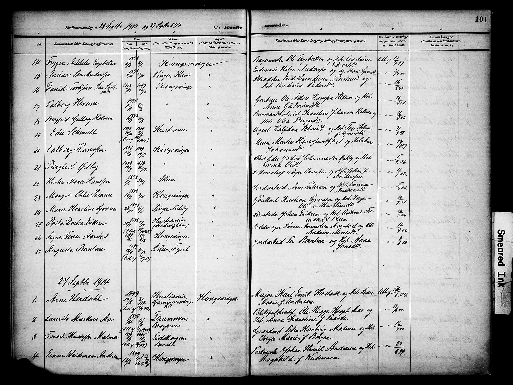 Vinger prestekontor, AV/SAH-PREST-024/H/Ha/Haa/L0016: Parish register (official) no. 16, 1898-1920, p. 101