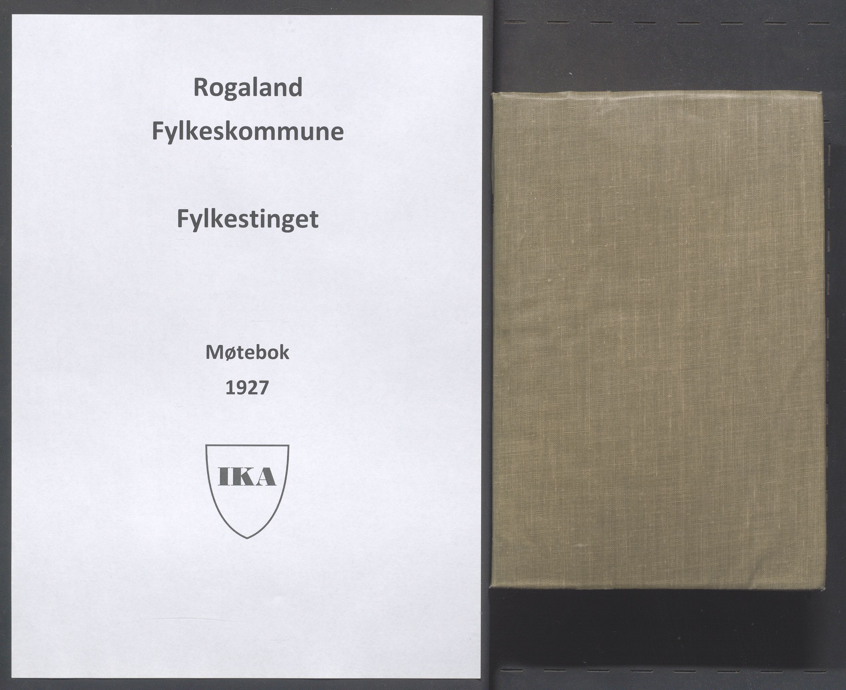 Rogaland fylkeskommune - Fylkesrådmannen , IKAR/A-900/A/Aa/Aaa/L0046: Møtebok , 1927