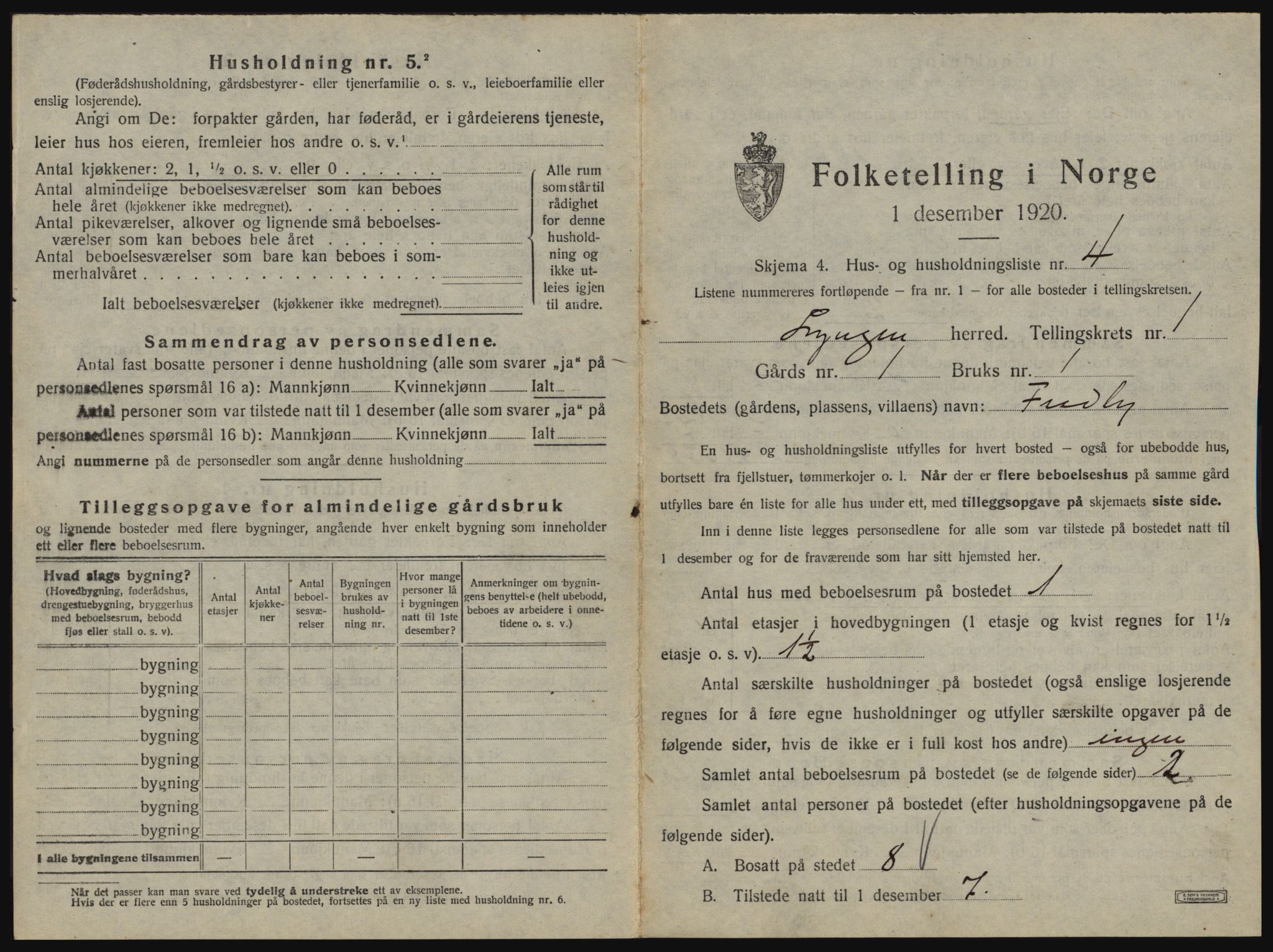 SATØ, 1920 census for Lyngen, 1920, p. 68