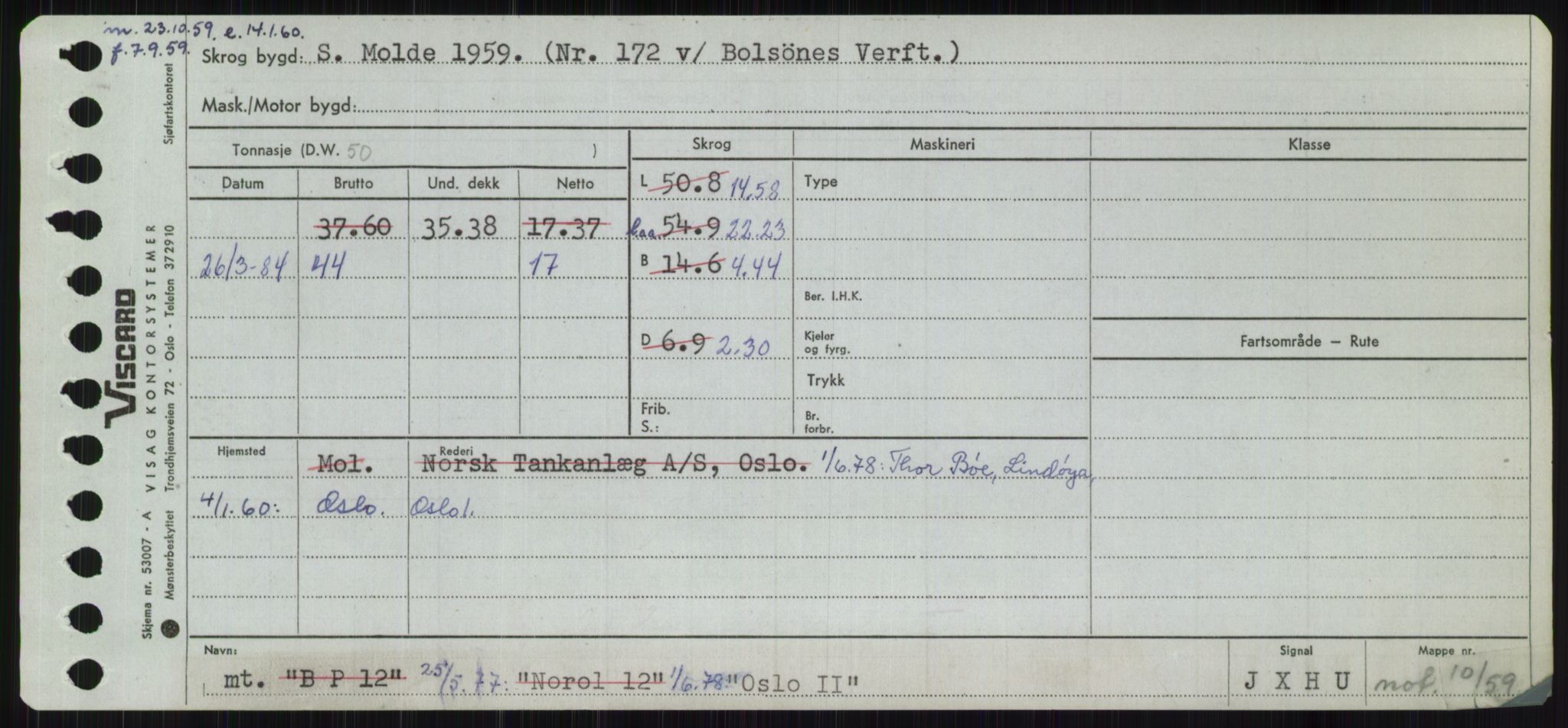 Sjøfartsdirektoratet med forløpere, Skipsmålingen, RA/S-1627/H/Ha/L0004/0002: Fartøy, Mas-R / Fartøy, Odin-R, p. 157