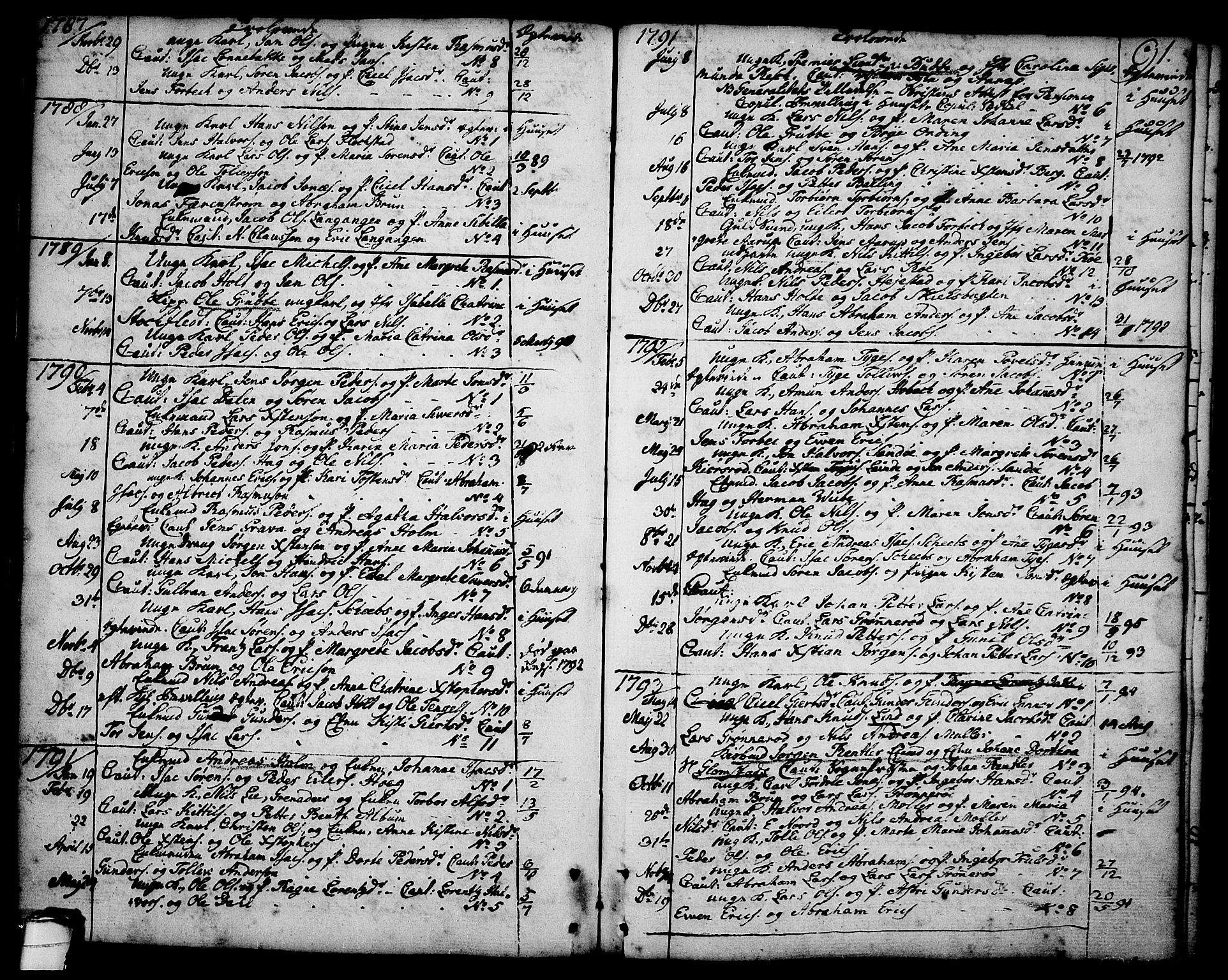 Brevik kirkebøker, SAKO/A-255/F/Fa/L0003: Parish register (official) no. 3, 1764-1814, p. 91