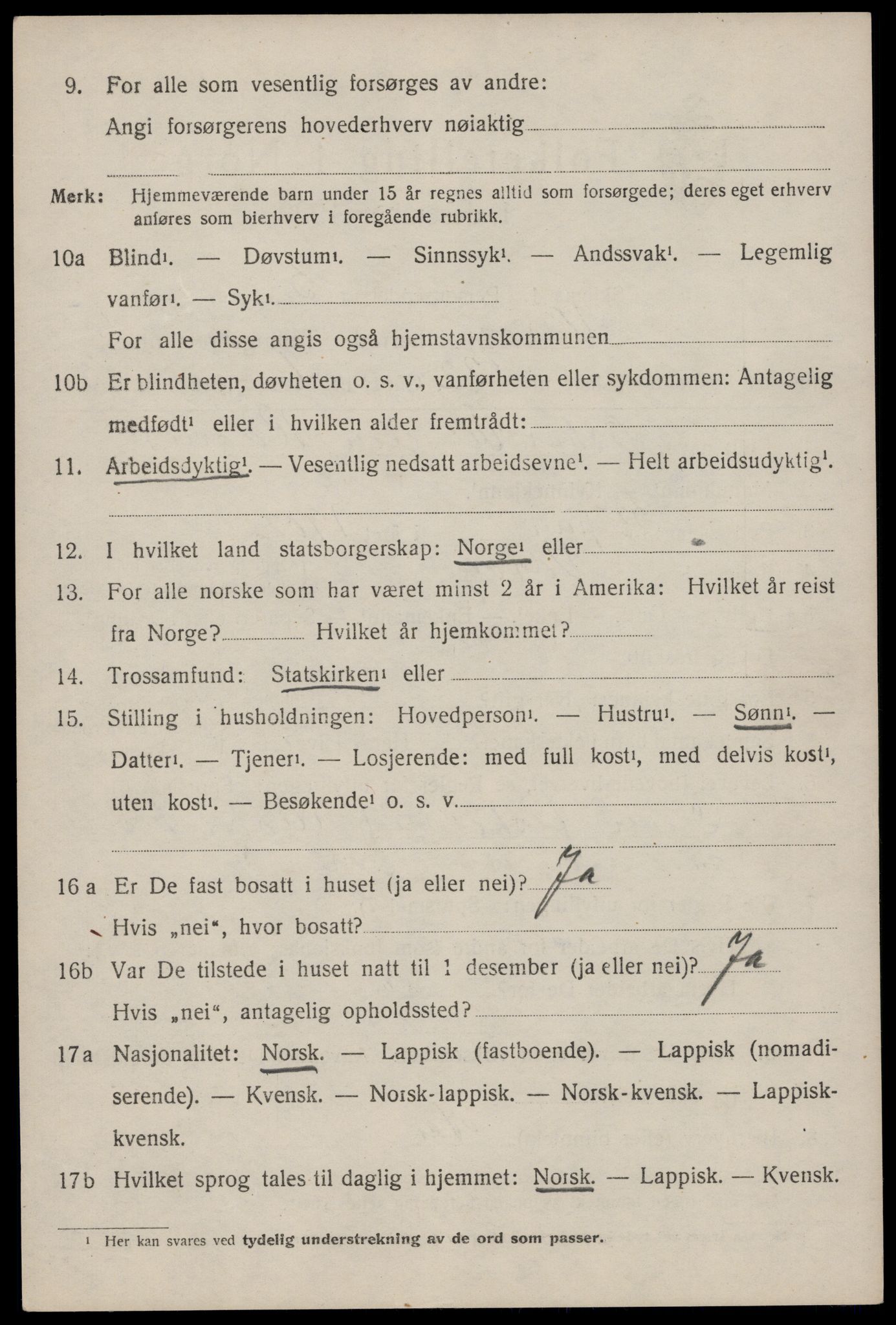 SAT, 1920 census for Værøy, 1920, p. 3362
