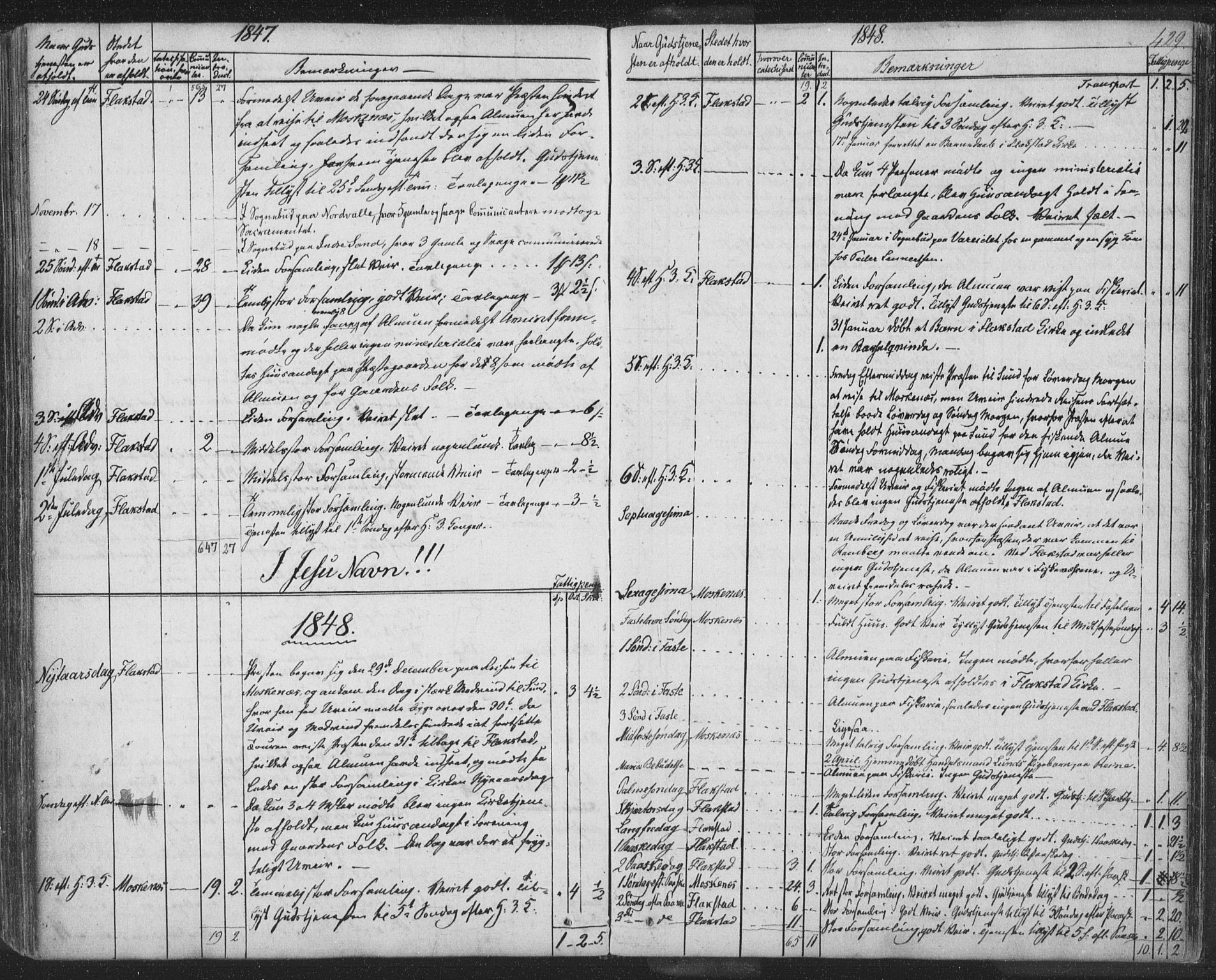 Ministerialprotokoller, klokkerbøker og fødselsregistre - Nordland, SAT/A-1459/885/L1202: Parish register (official) no. 885A03, 1838-1859, p. 429