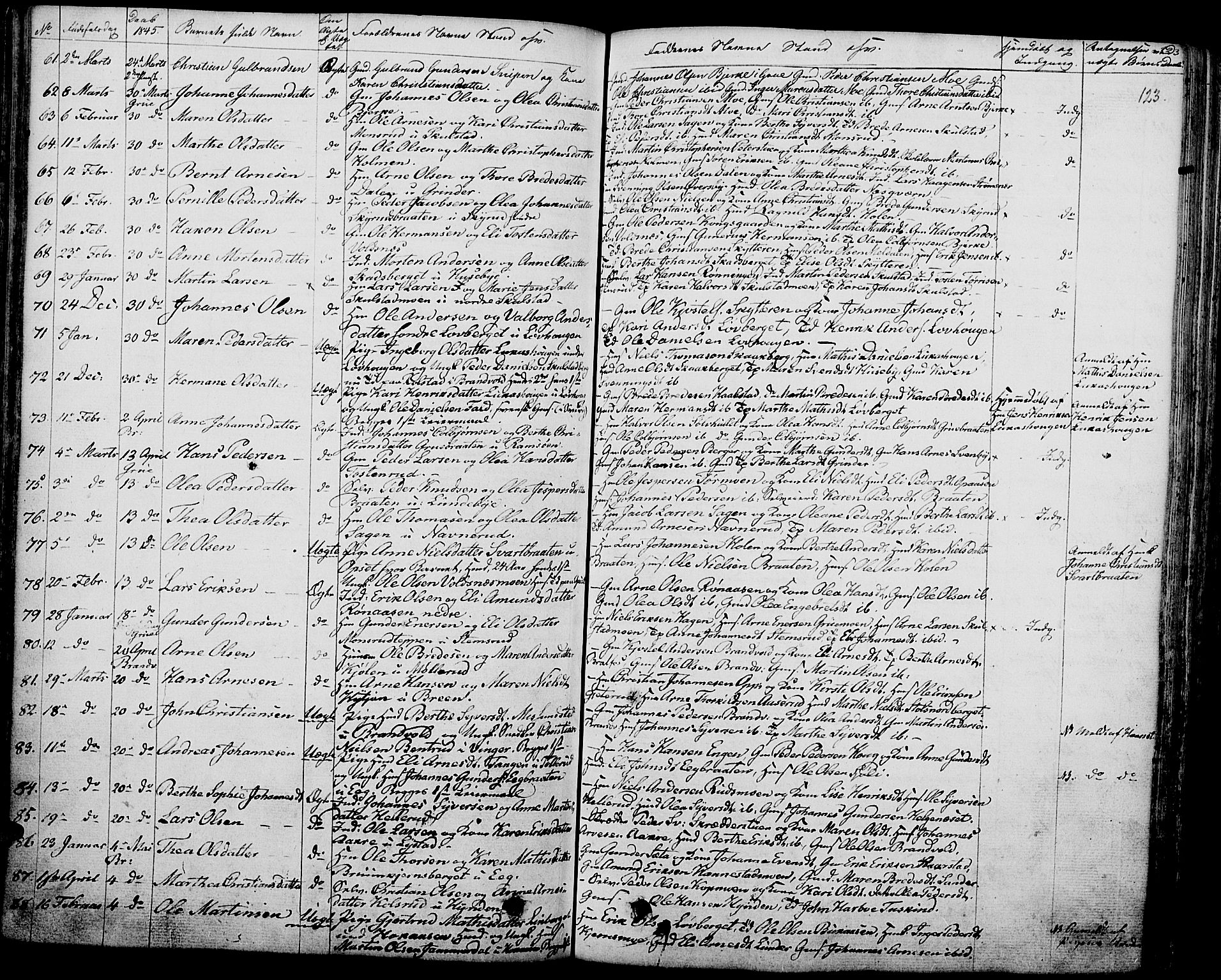 Grue prestekontor, AV/SAH-PREST-036/H/Ha/Haa/L0007: Parish register (official) no. 7, 1830-1847, p. 123