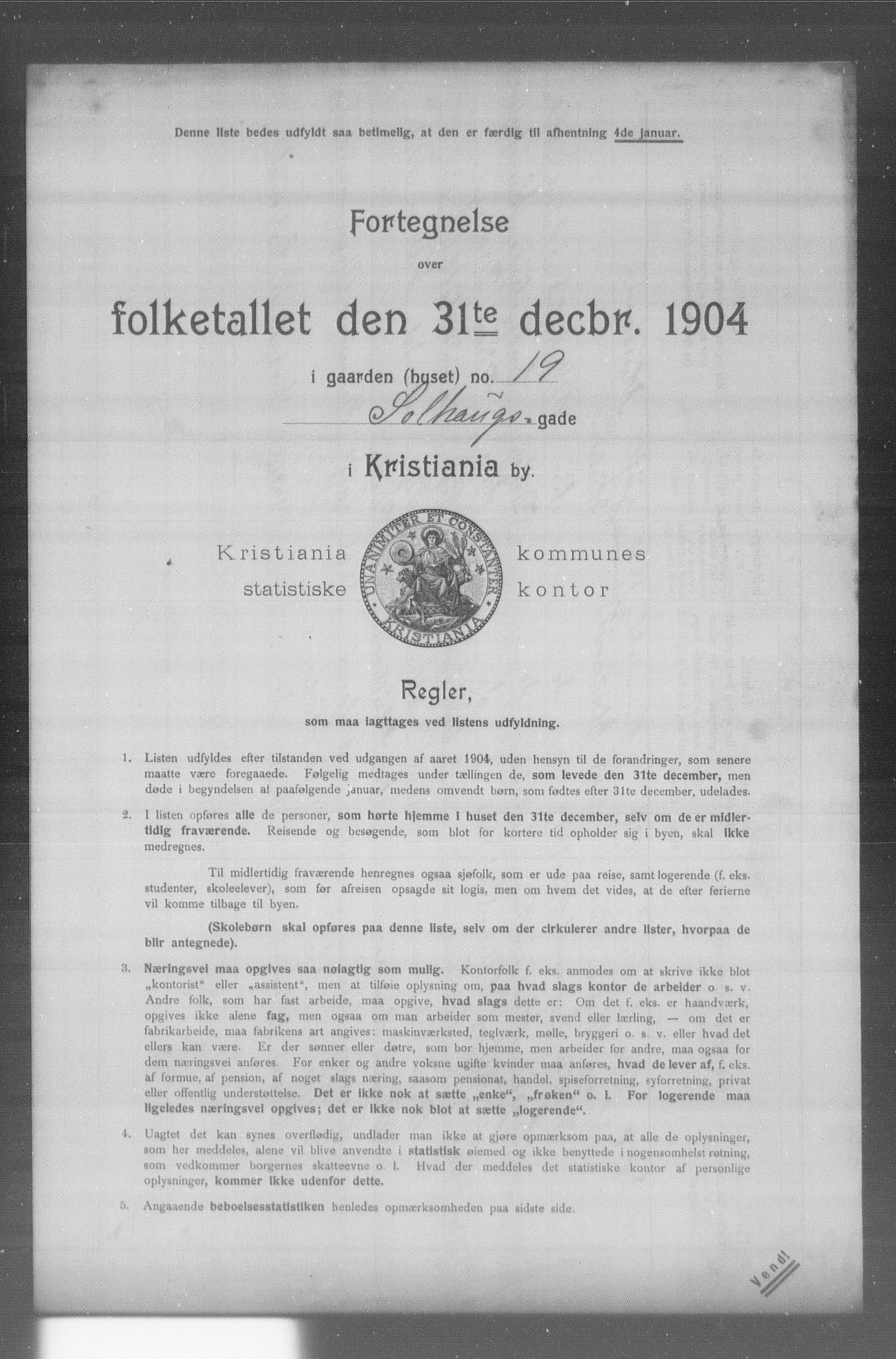 OBA, Municipal Census 1904 for Kristiania, 1904, p. 18917