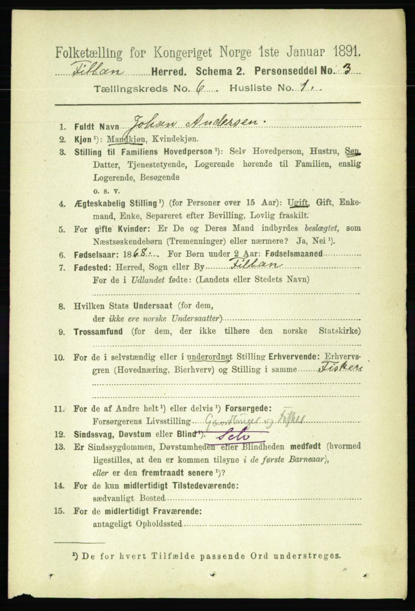 RA, 1891 census for 1616 Fillan, 1891, p. 1262