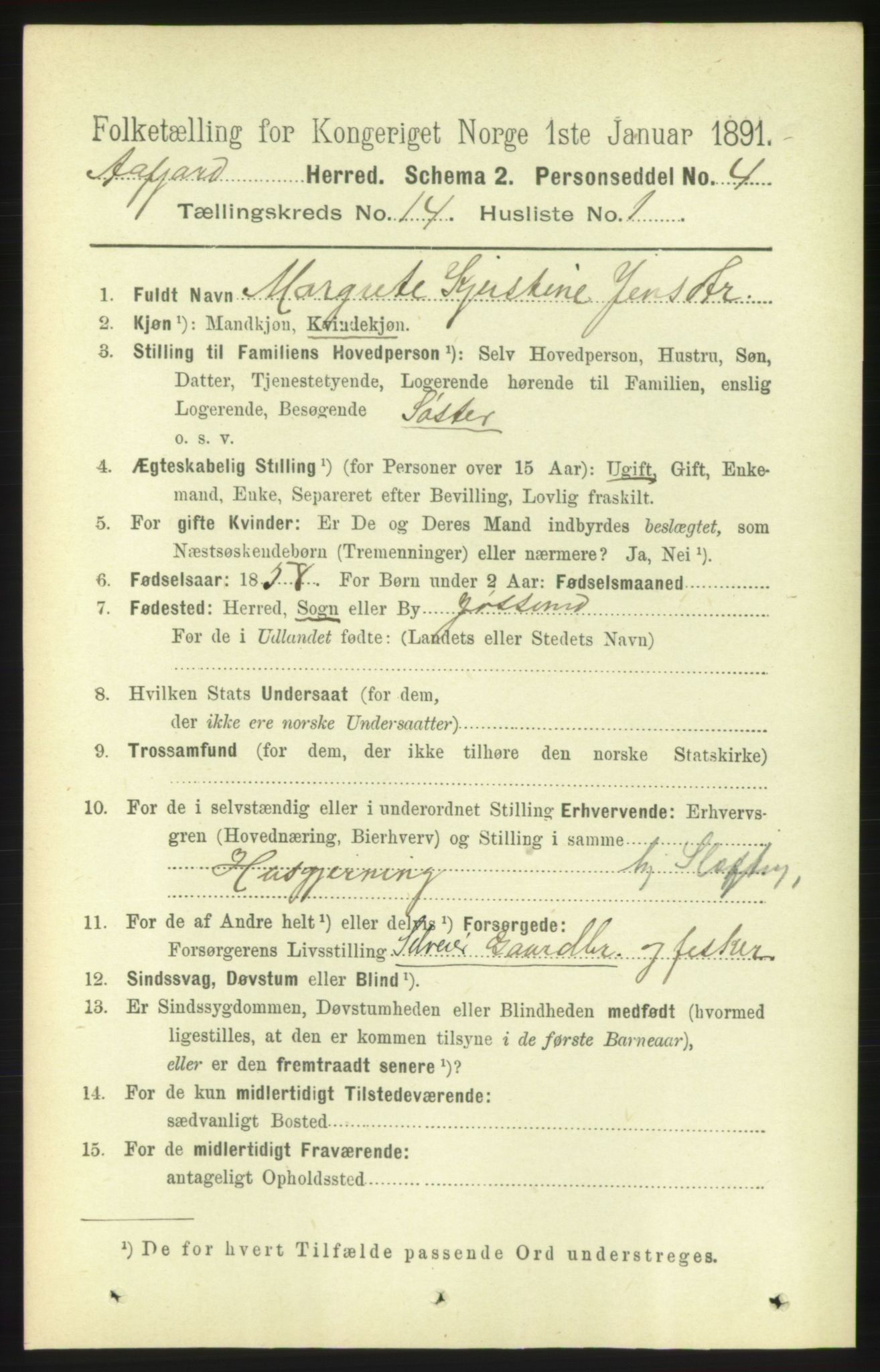 RA, 1891 census for 1630 Åfjord, 1891, p. 4618