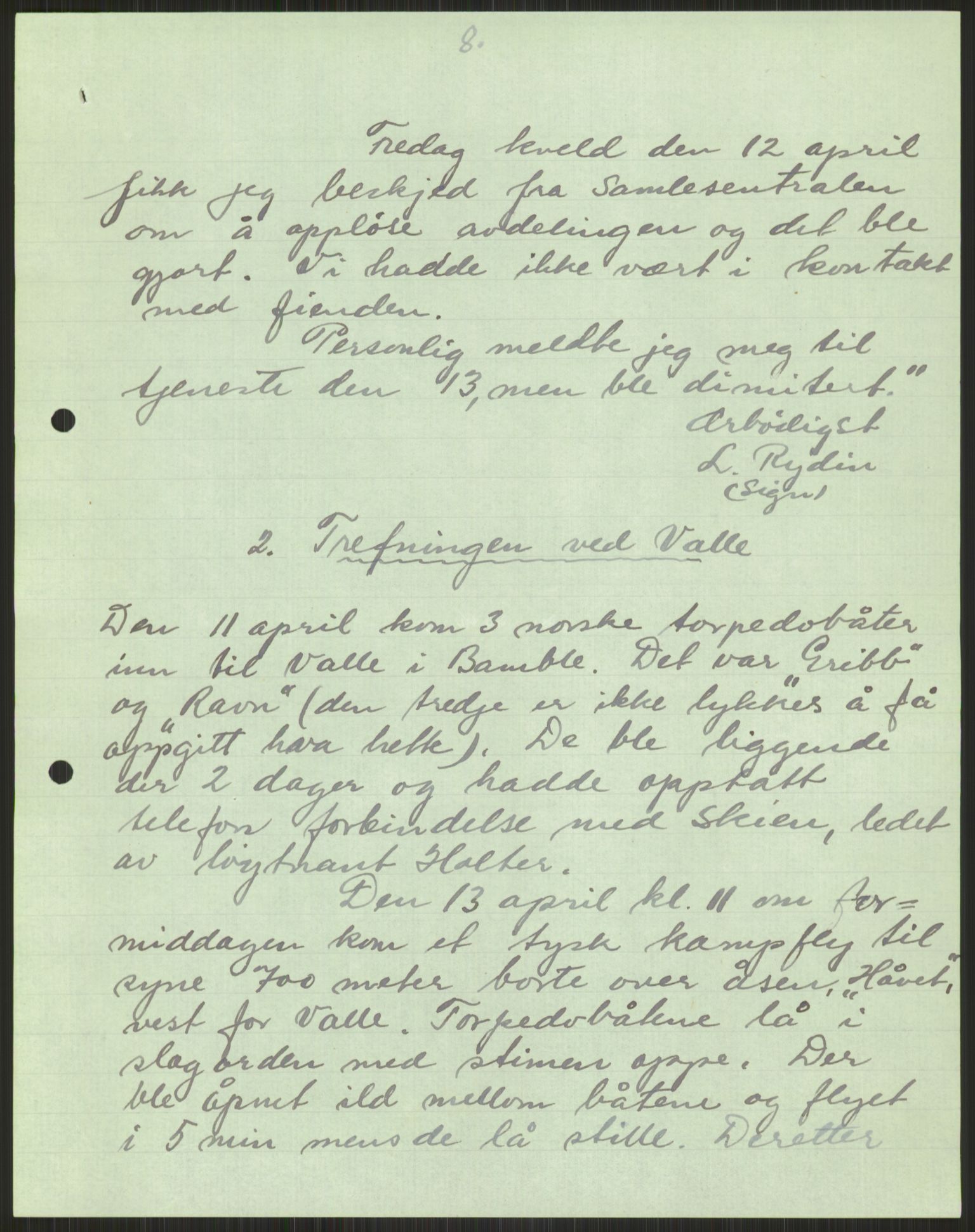 Forsvaret, Forsvarets krigshistoriske avdeling, AV/RA-RAFA-2017/Y/Ya/L0014: II-C-11-31 - Fylkesmenn.  Rapporter om krigsbegivenhetene 1940., 1940, p. 629