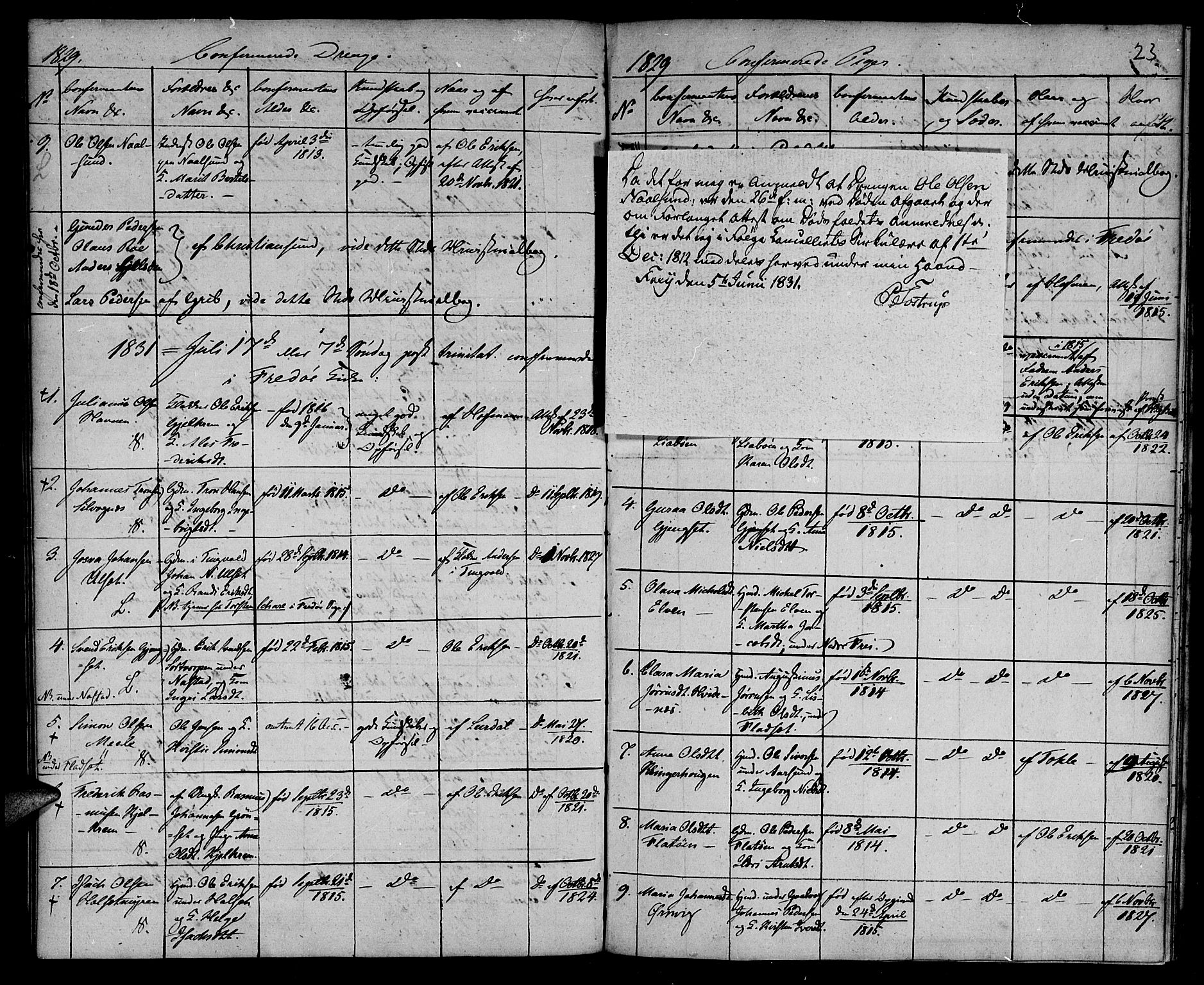 Ministerialprotokoller, klokkerbøker og fødselsregistre - Møre og Romsdal, AV/SAT-A-1454/573/L0872: Parish register (official) no. 573A02, 1828-1832, p. 23