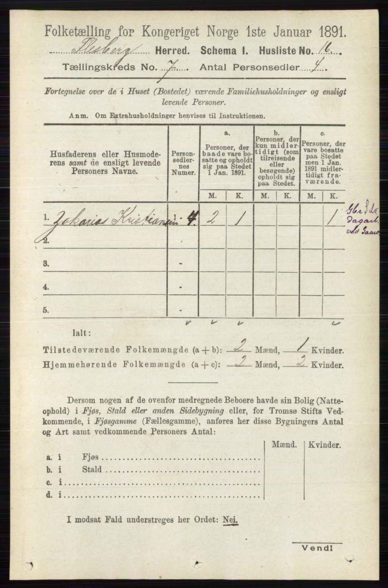 RA, 1891 census for 0631 Flesberg, 1891, p. 1150